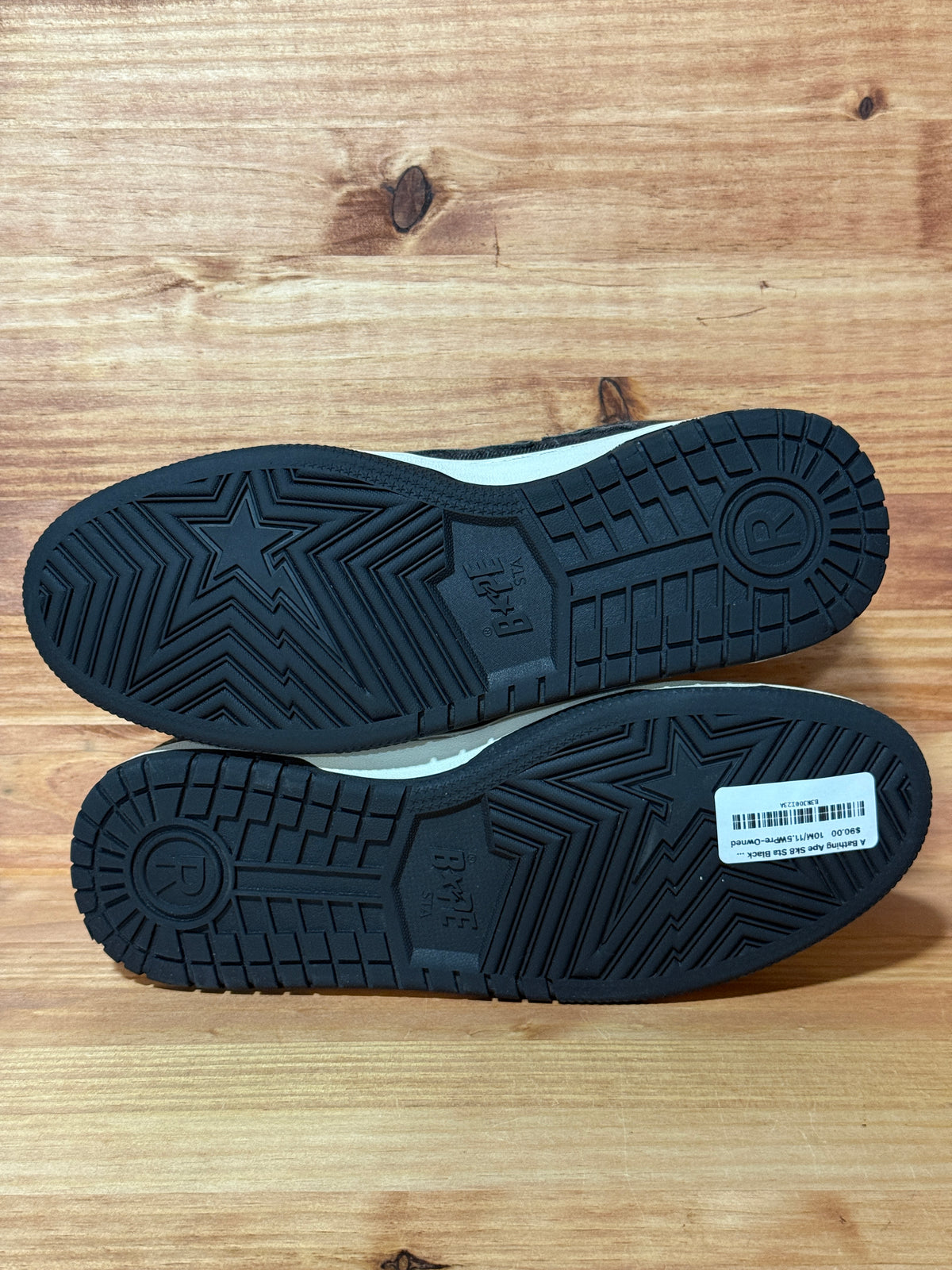 A Bathing Ape Sk8 Sta Black Denim