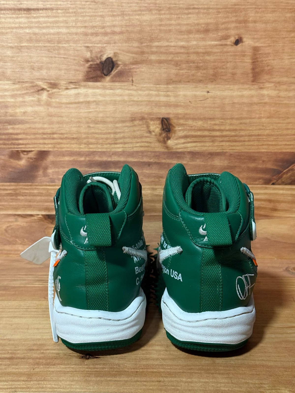 Nike Air Force 1 Mid Off-White Pine Green - Size 10