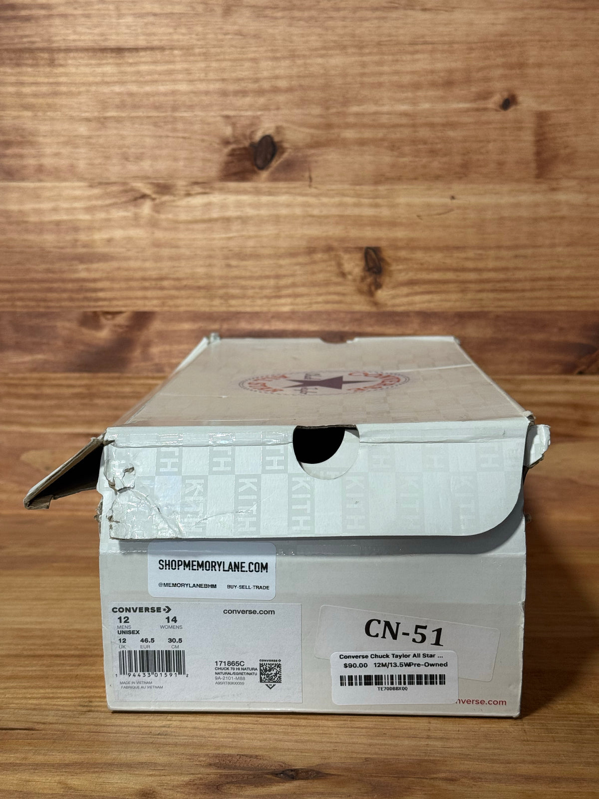 Converse Chuck Taylor All Star 70 Hi Kith Natural Monogram