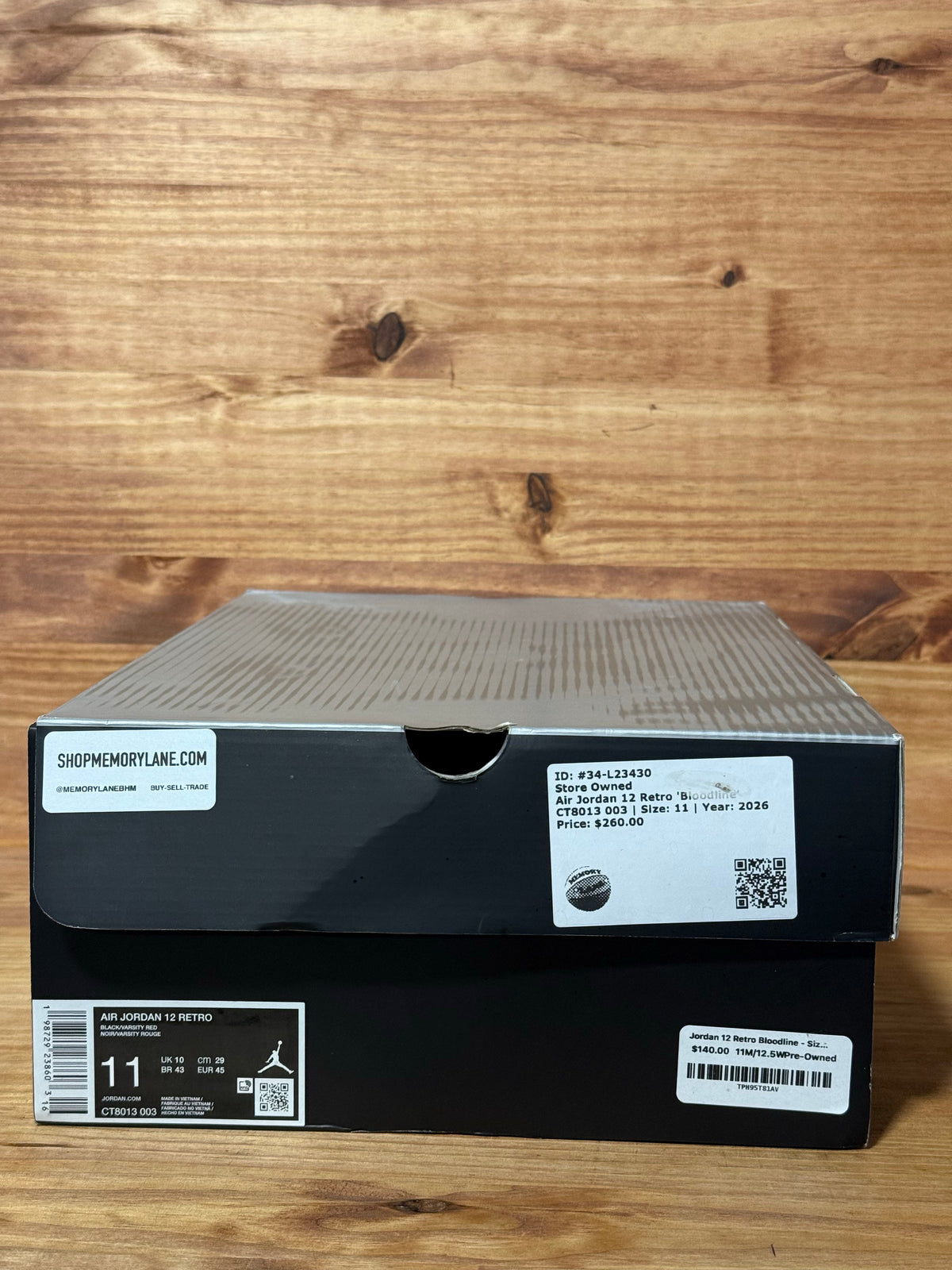 Jordan 12 Retro Bloodline - Size 11