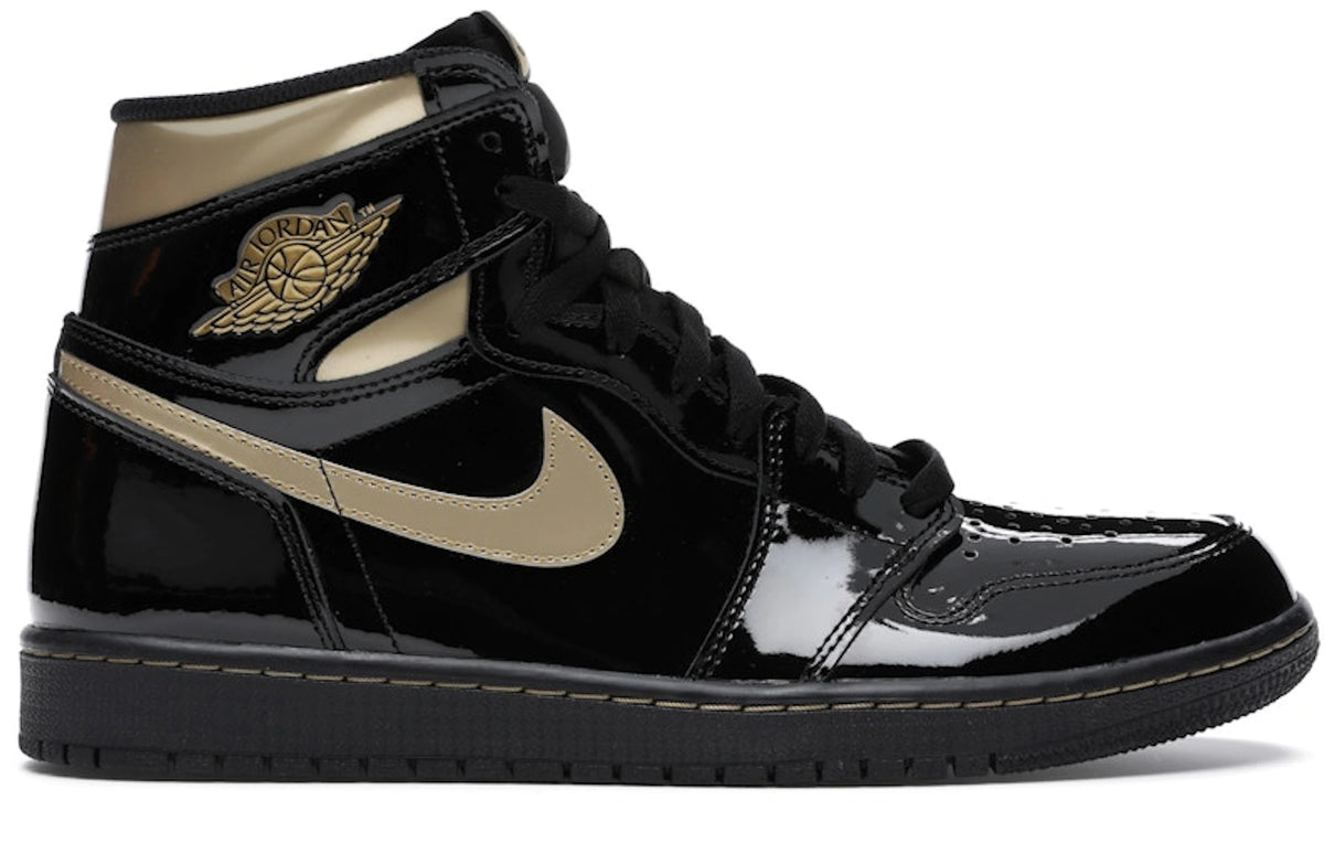 Jordan 1 Retro High Black Metallic Gold (2020) - Size 9
