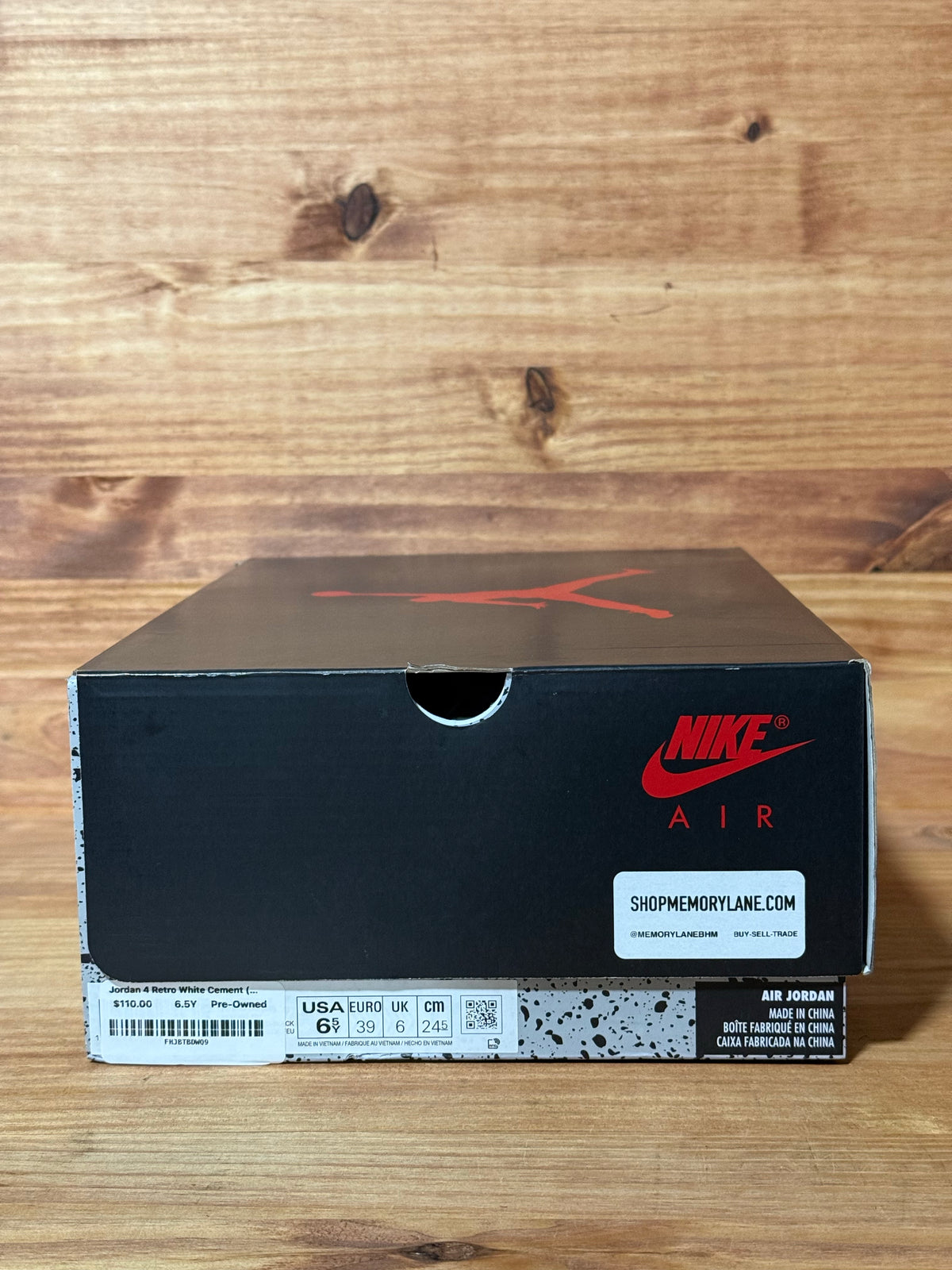 Jordan 4 Retro White Cement (2025) (GS) - Size 6.5Y