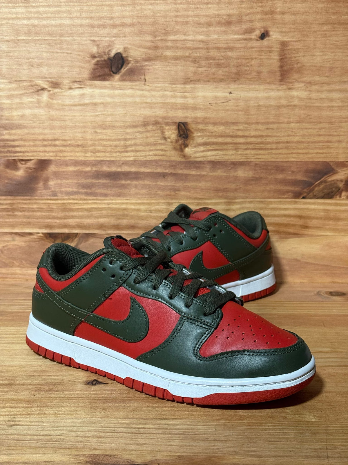 Nike Dunk Low Mystic Red Cargo Khaki - Size 7.5