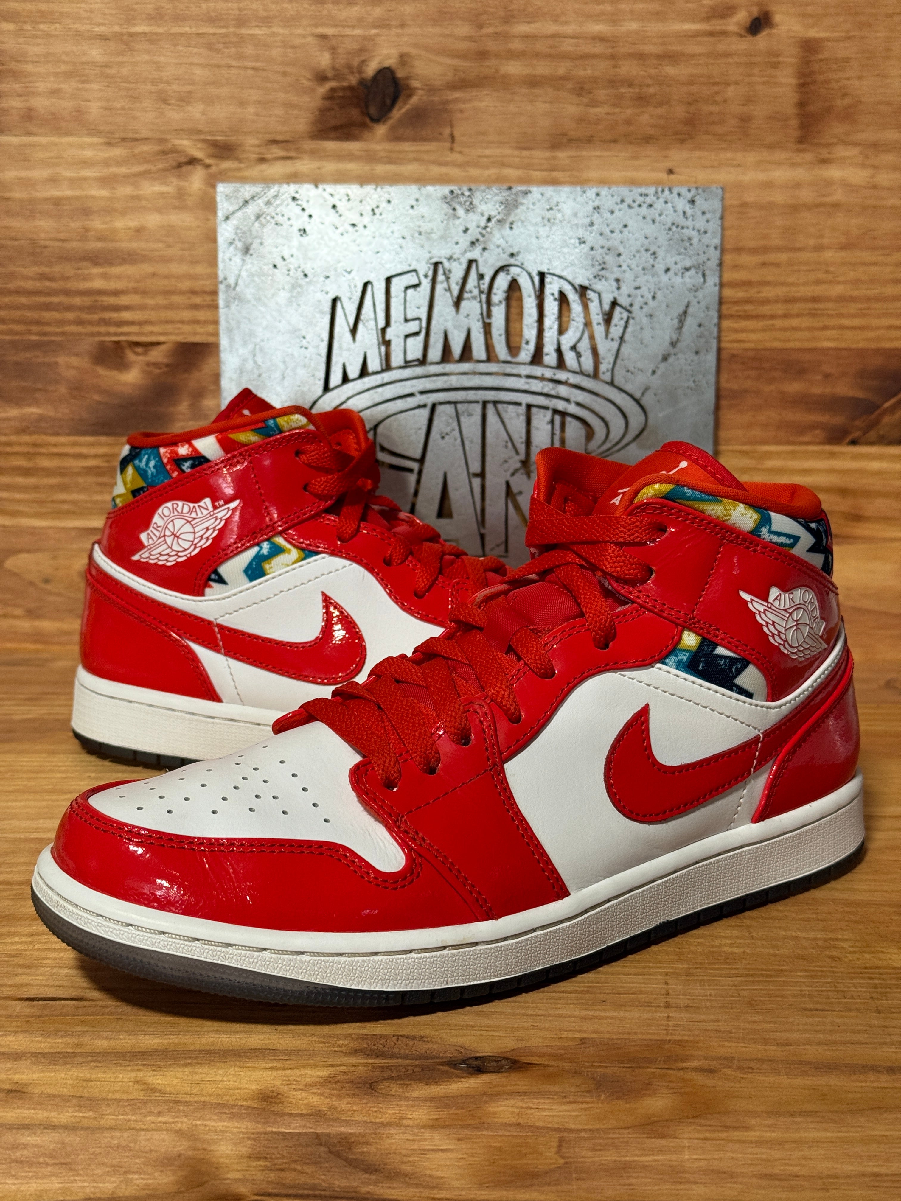 Jordan 1 Mid Barcelona Sweater Red Patent