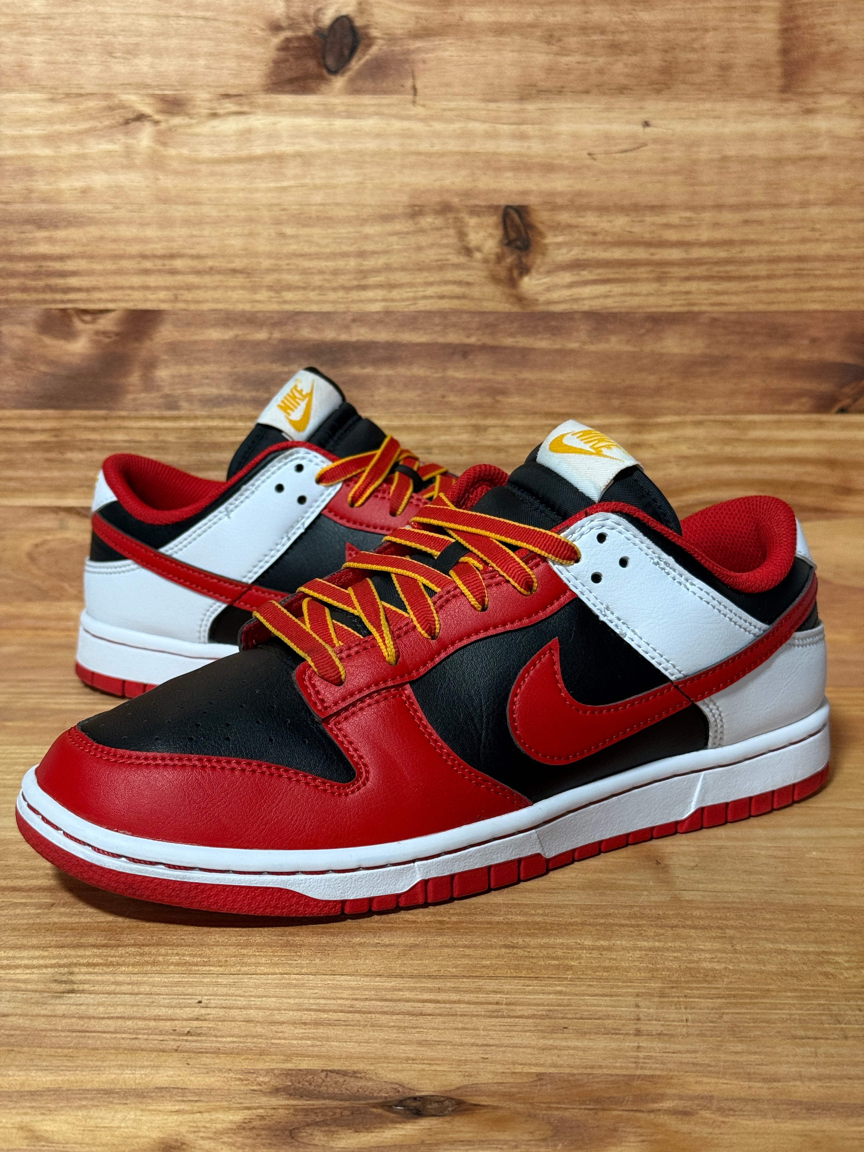 Nike Dunk Low Retro Black White University Red