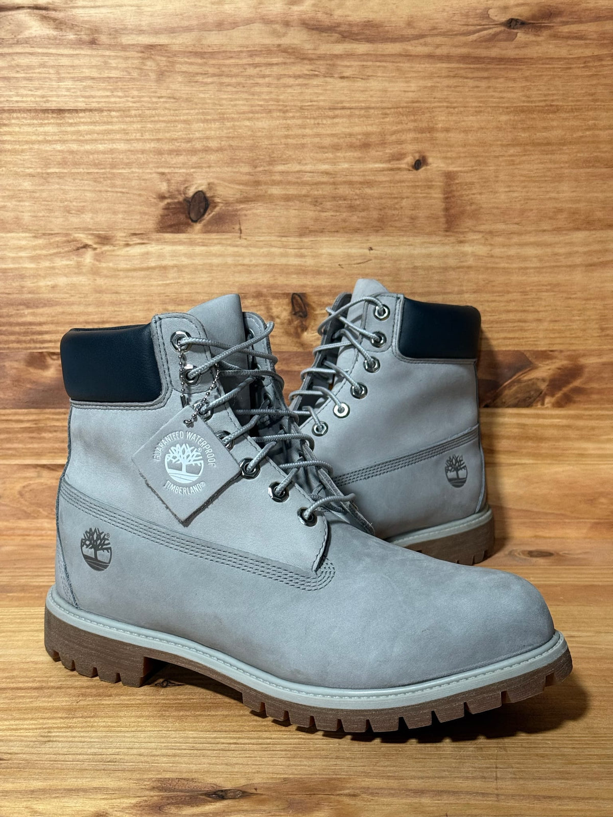 Timberland Premium 6" Waterproof Boot "Medium Grey Nubuck" - Size 11