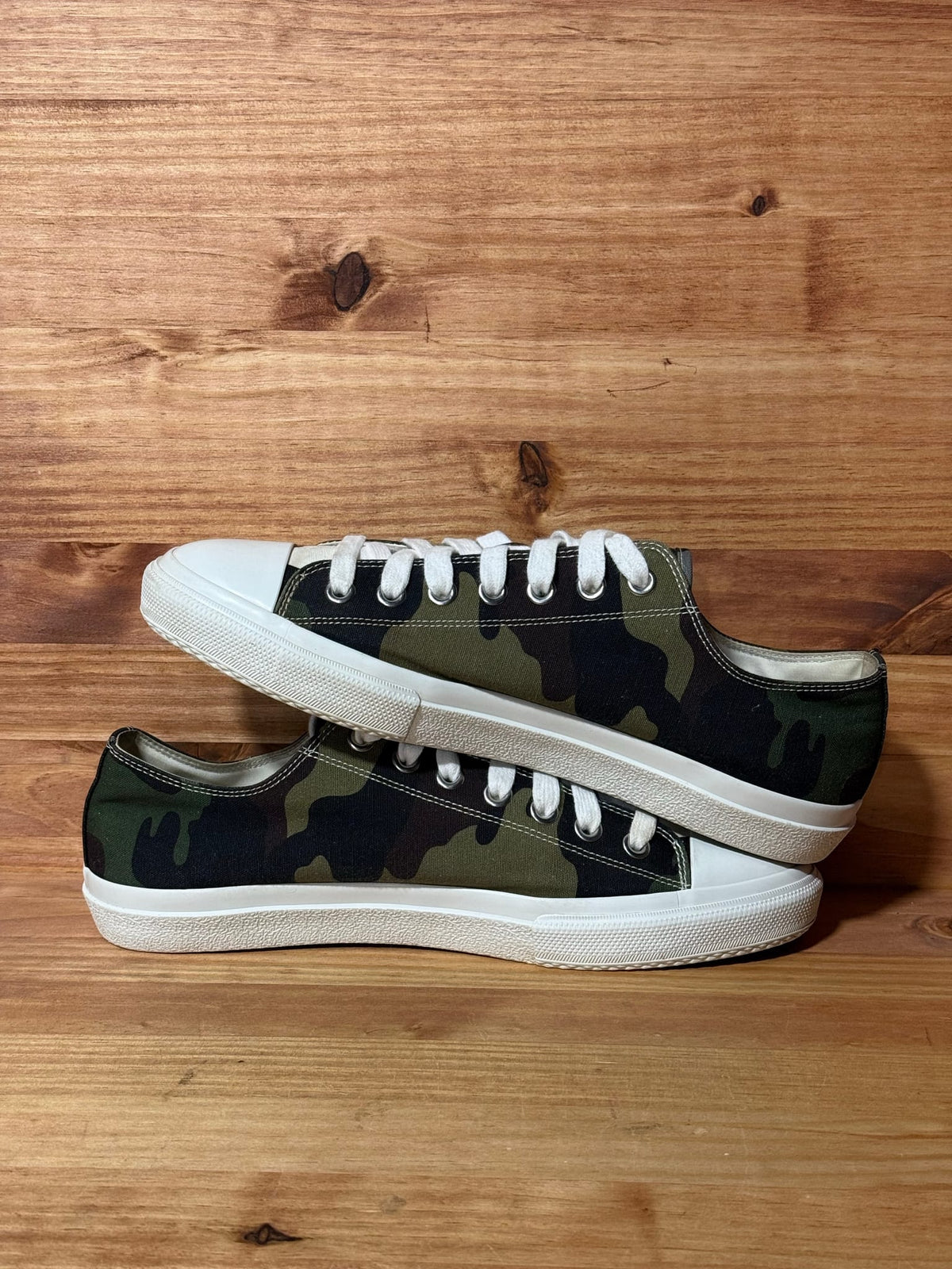 Burberry Logo-print Lace-up Sneaker Green Camo - Size 12