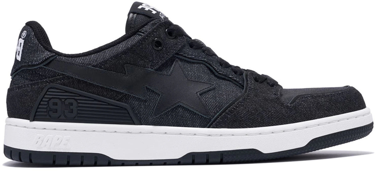 A Bathing Ape Sk8 Sta Black Denim