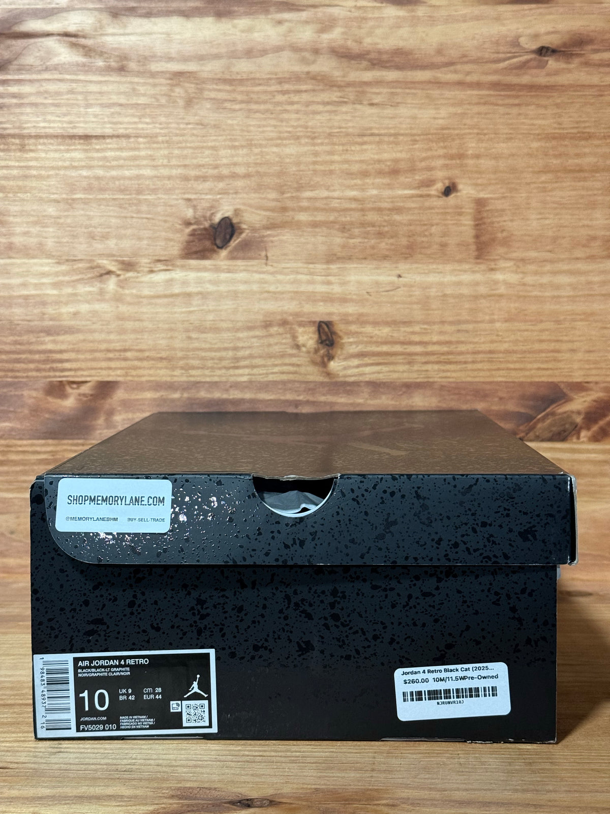 Jordan 4 Retro Black Cat (2025) - Size 10