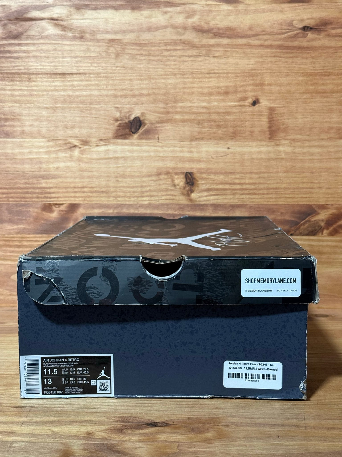 Jordan 4 Retro Fear (2024) - Size 11.5