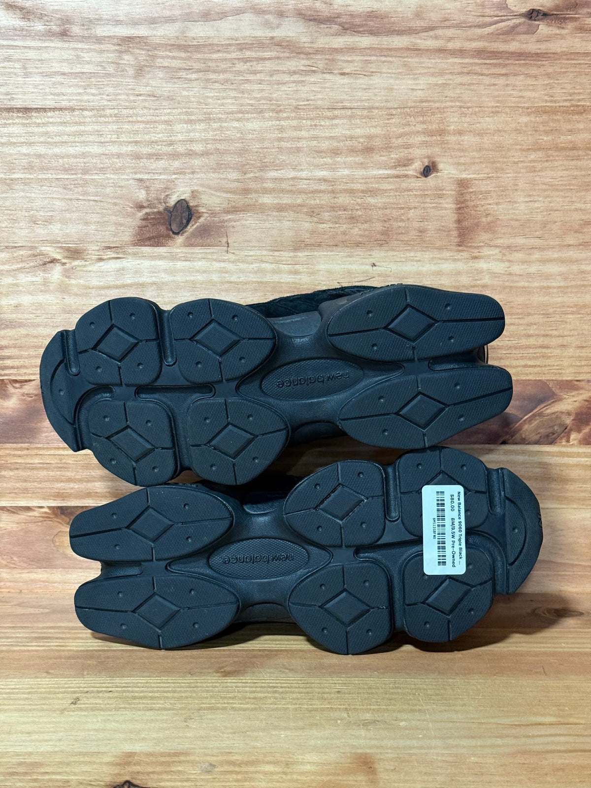 New Balance 9060 Triple Black - Size 8