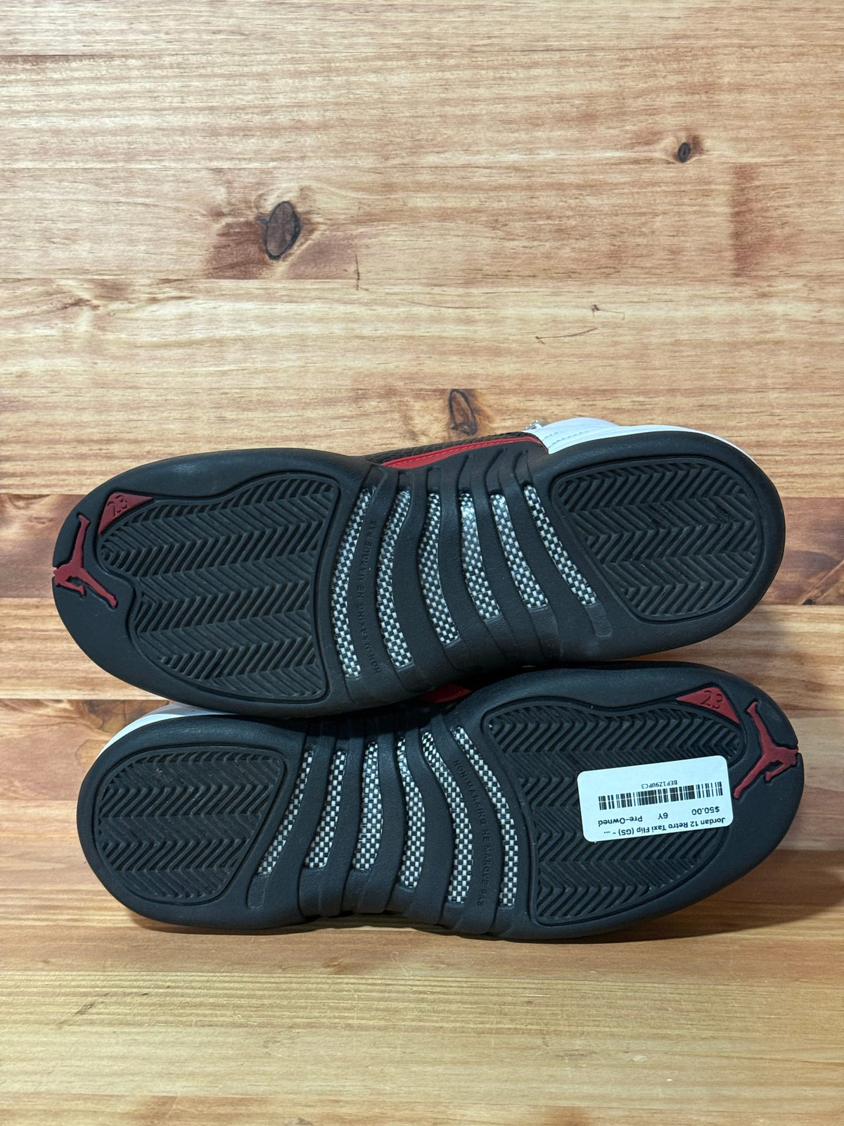 Jordan 12 Retro Taxi Flip (GS) - Size 6Y