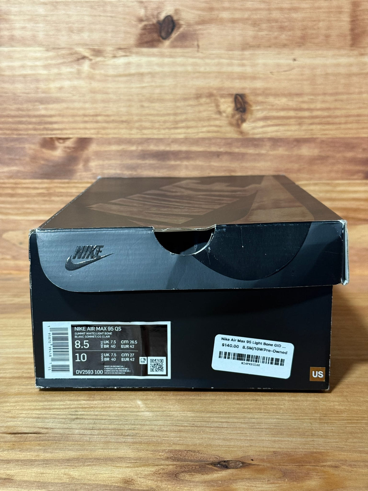 Nike Air Max 95 Light Bone GID - Size 8.5