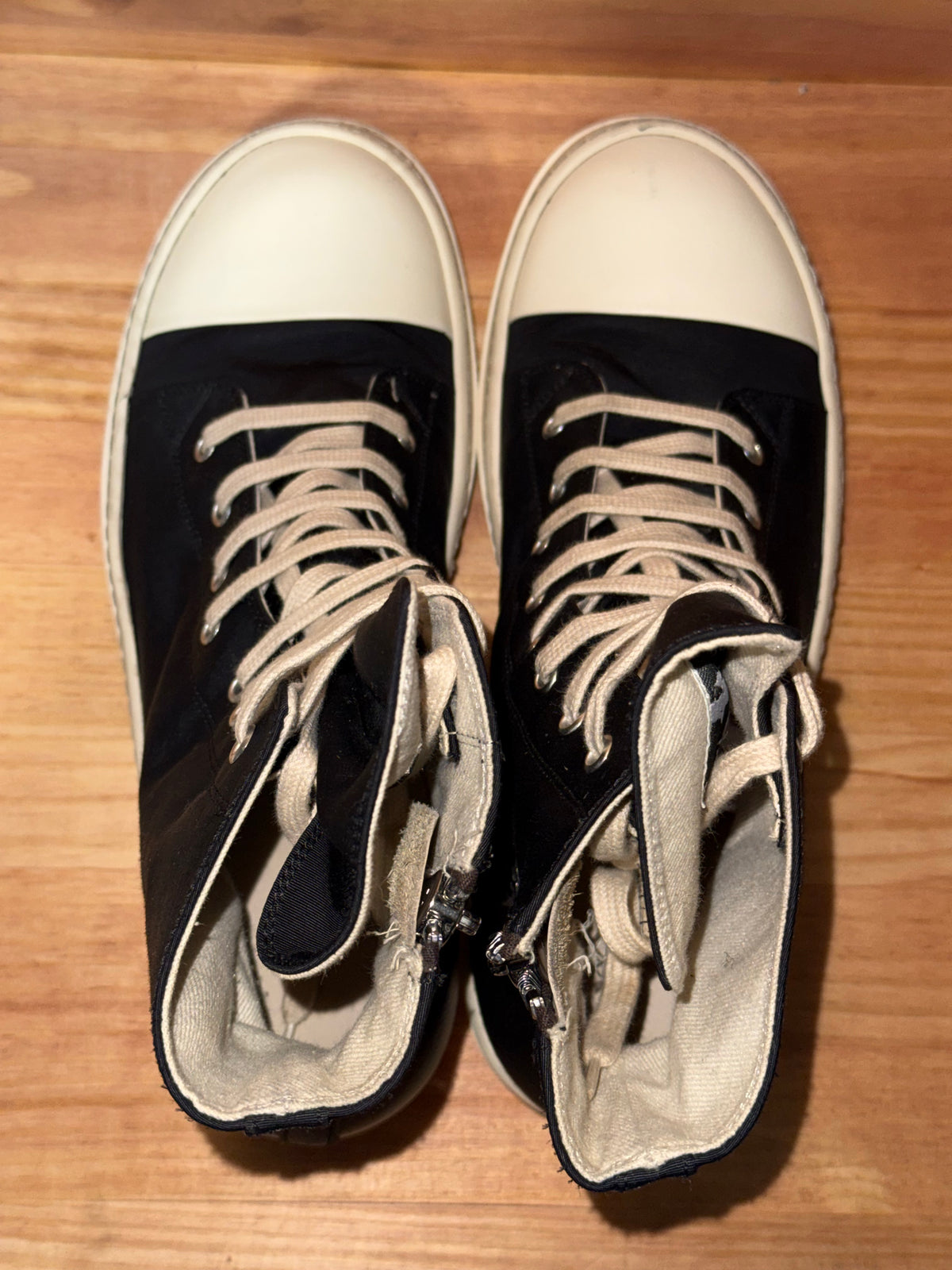 Rick Owens DRKSHDW Fogachine Hi Pentagram Embroidery Black Milk