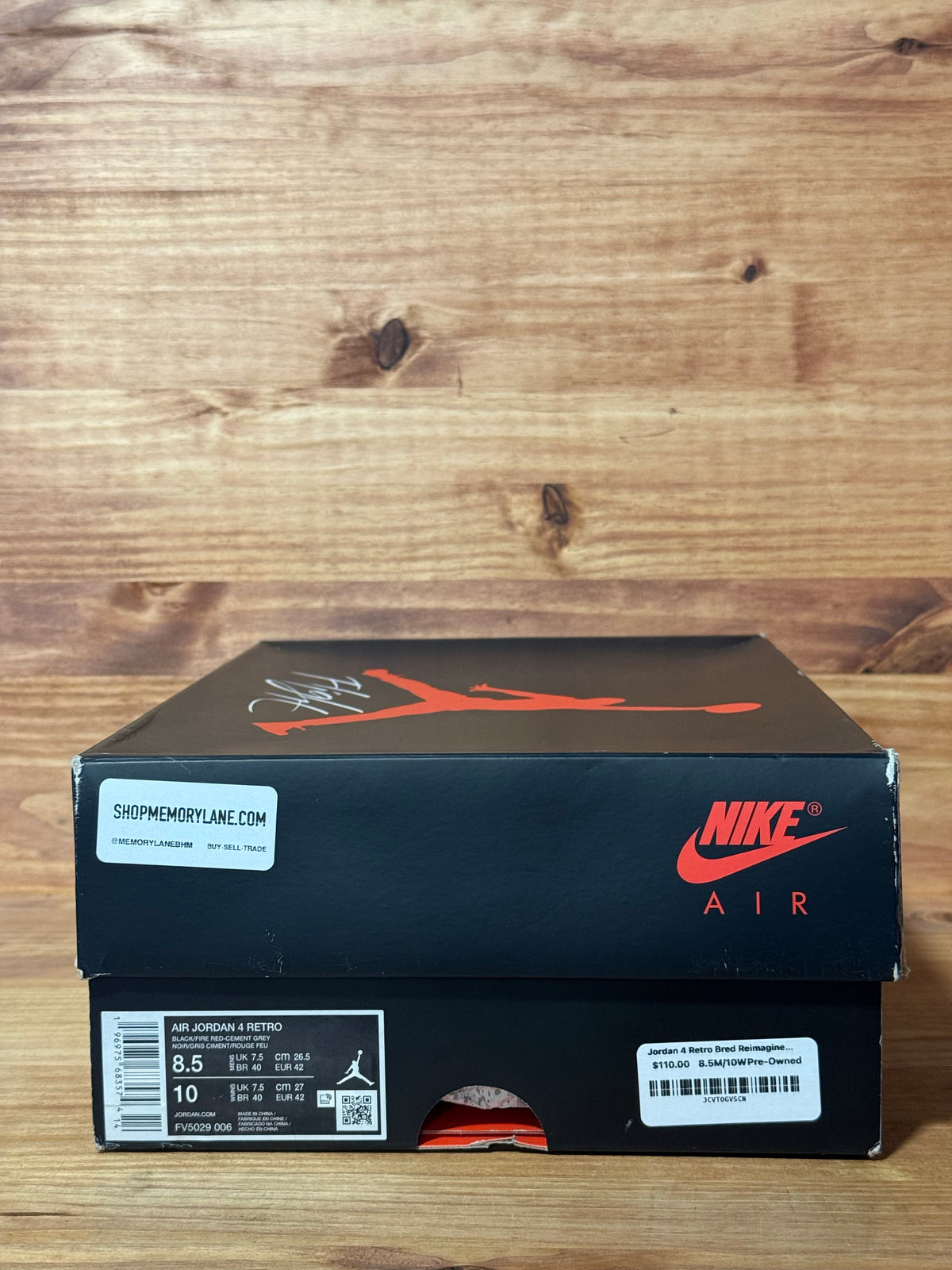 Jordan 4 Retro Bred Reimagined - Size 8.5