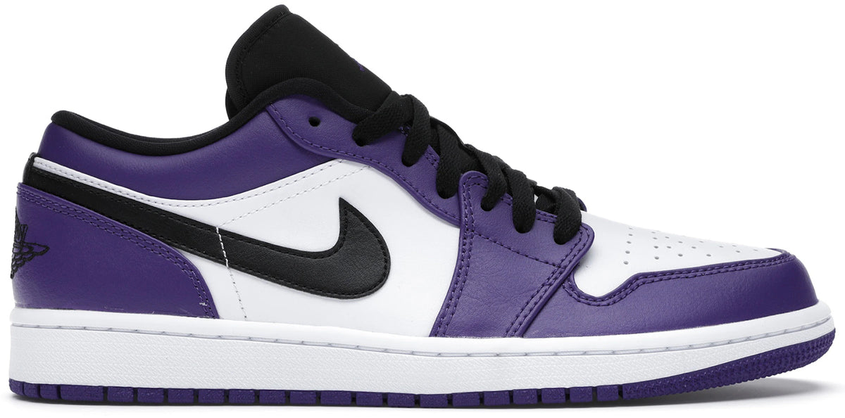 Jordan 1 Low Court Purple White - Size 10