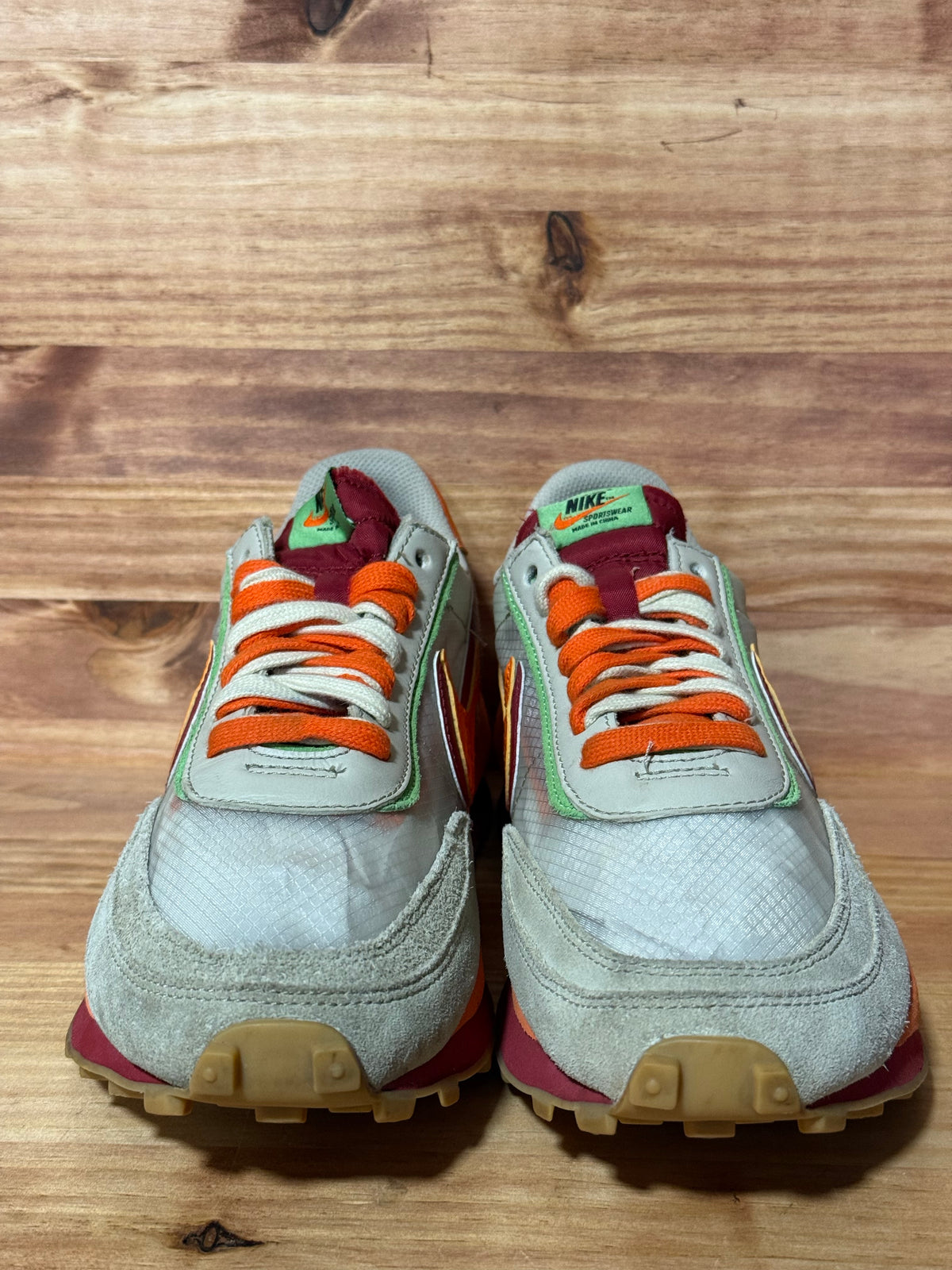 Nike LD Waffle sacai CLOT Kiss of Death Net Orange Blaze