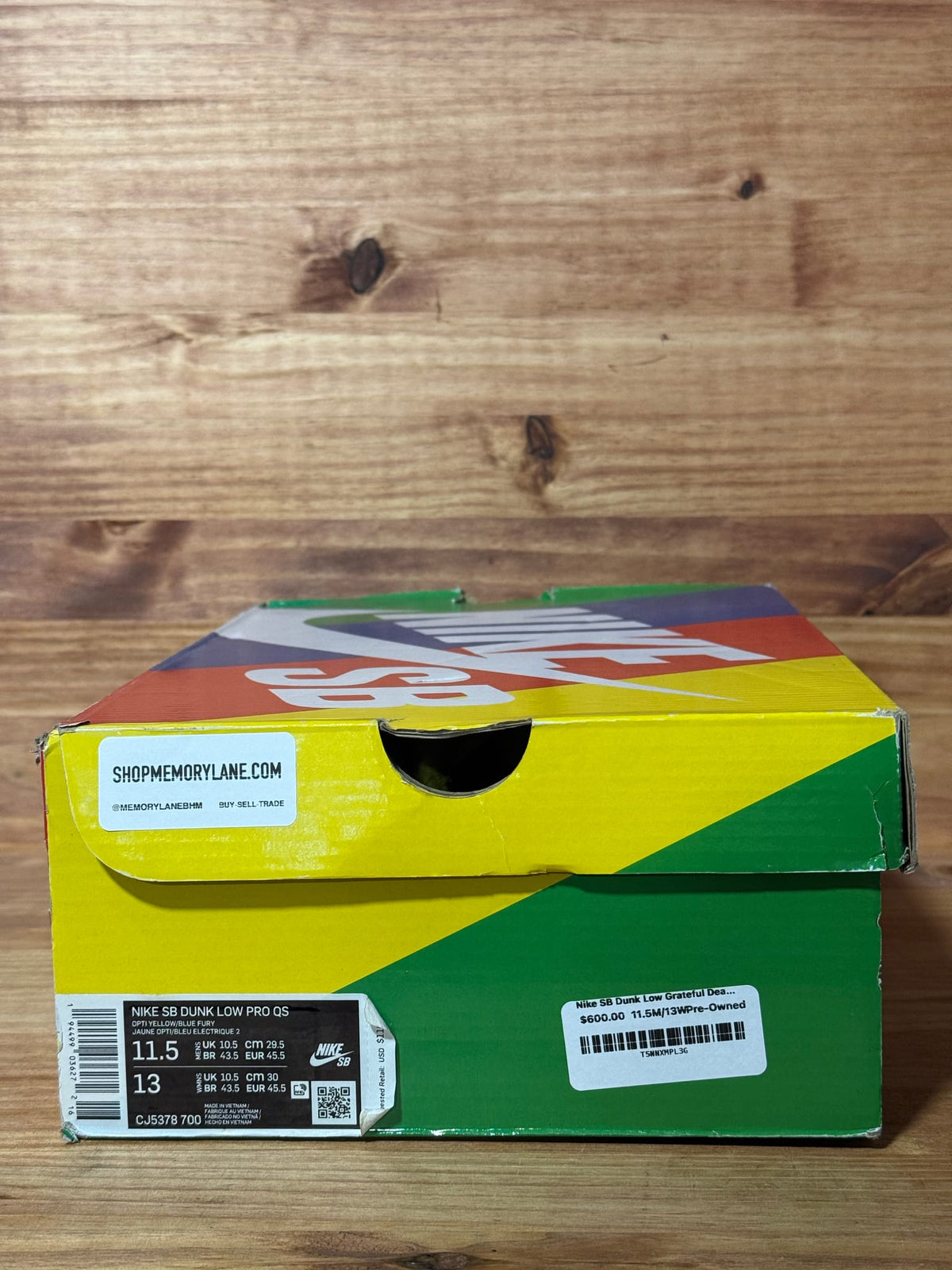 Nike SB Dunk Low Grateful Dead Bears Opti Yellow