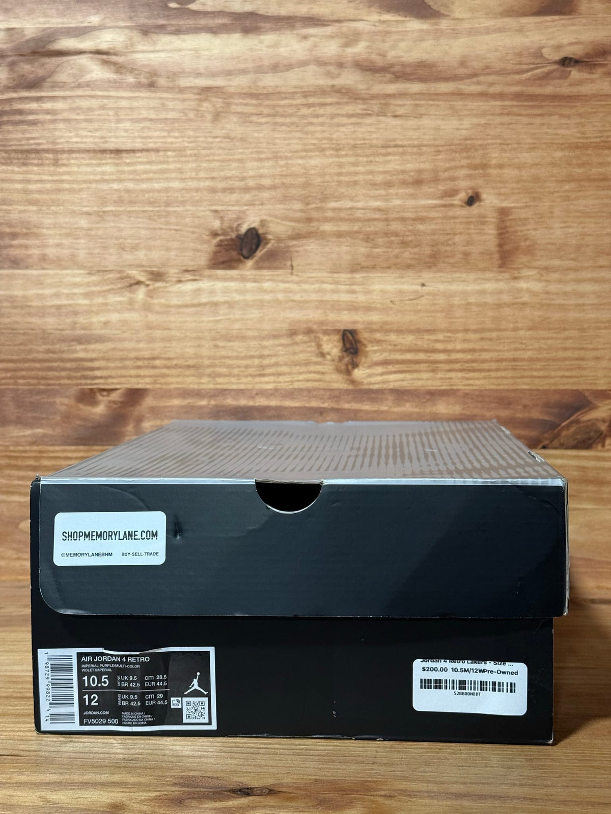 Jordan 4 Retro Lakers - Size 10.5
