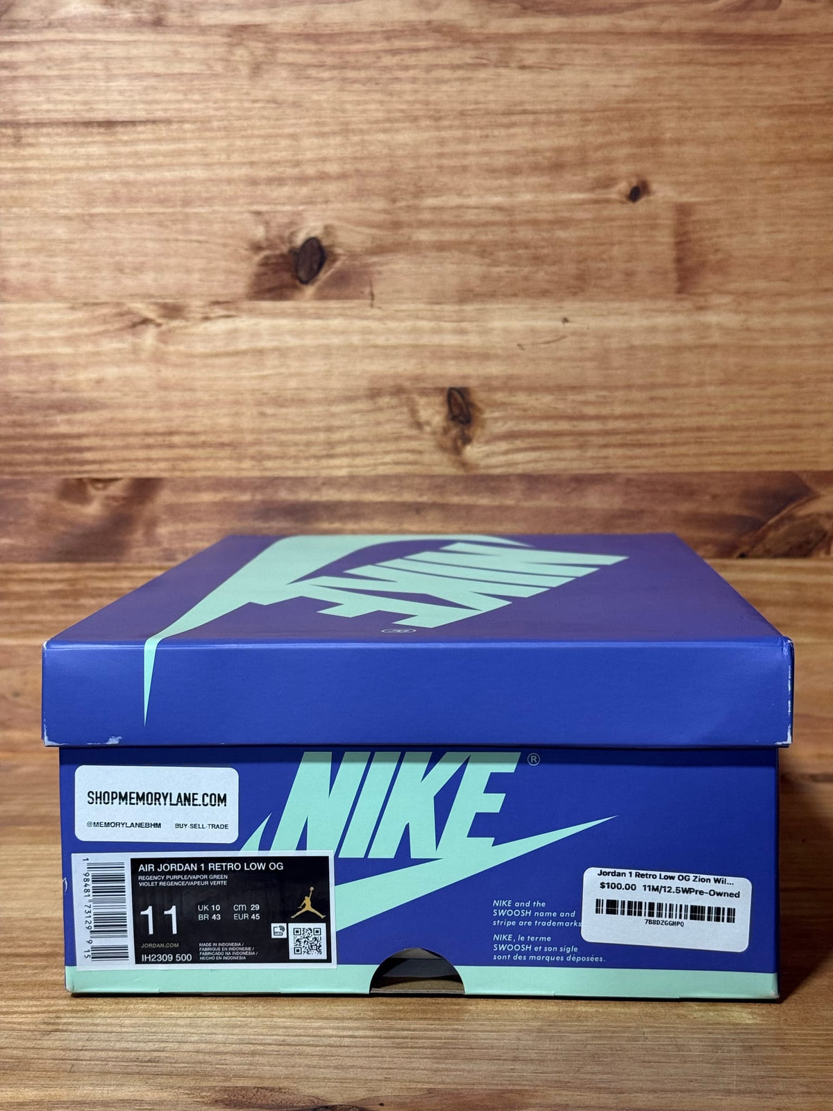 Jordan 1 Retro Low OG Zion Williamson Voodoo Alternate - Size 11