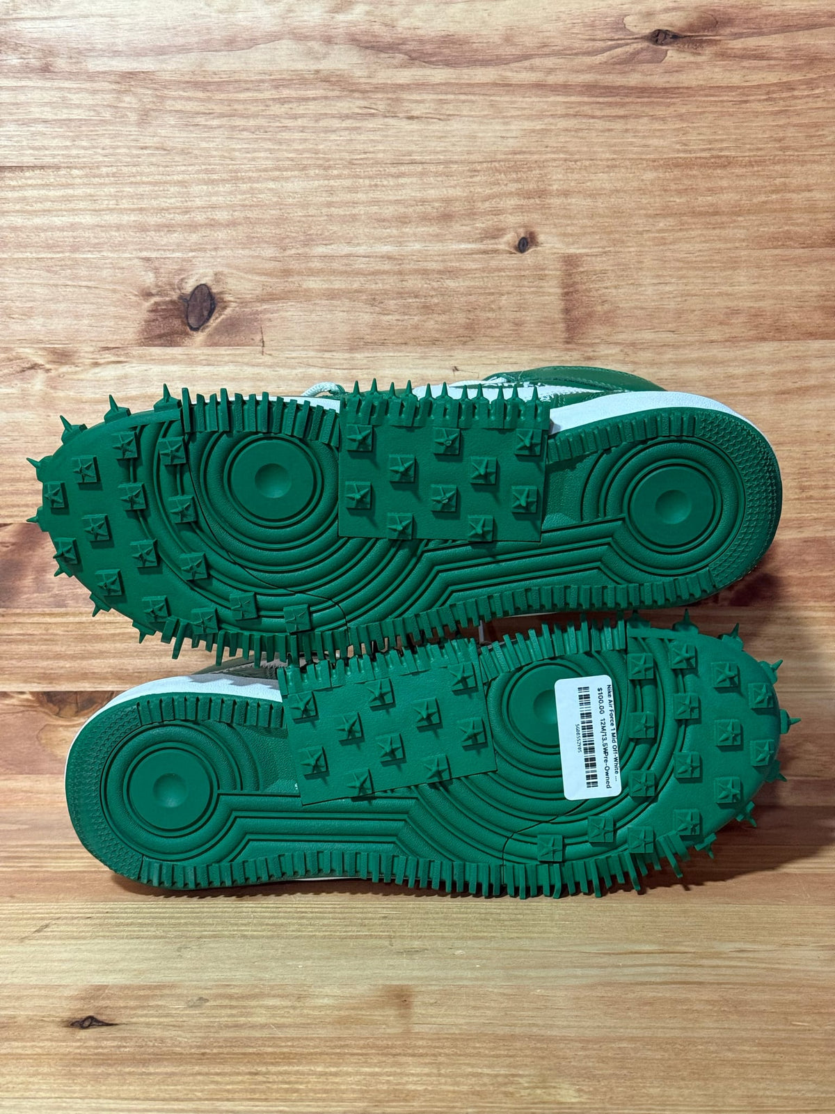 Nike Air Force 1 Mid Off-White Pine Green - Size 12