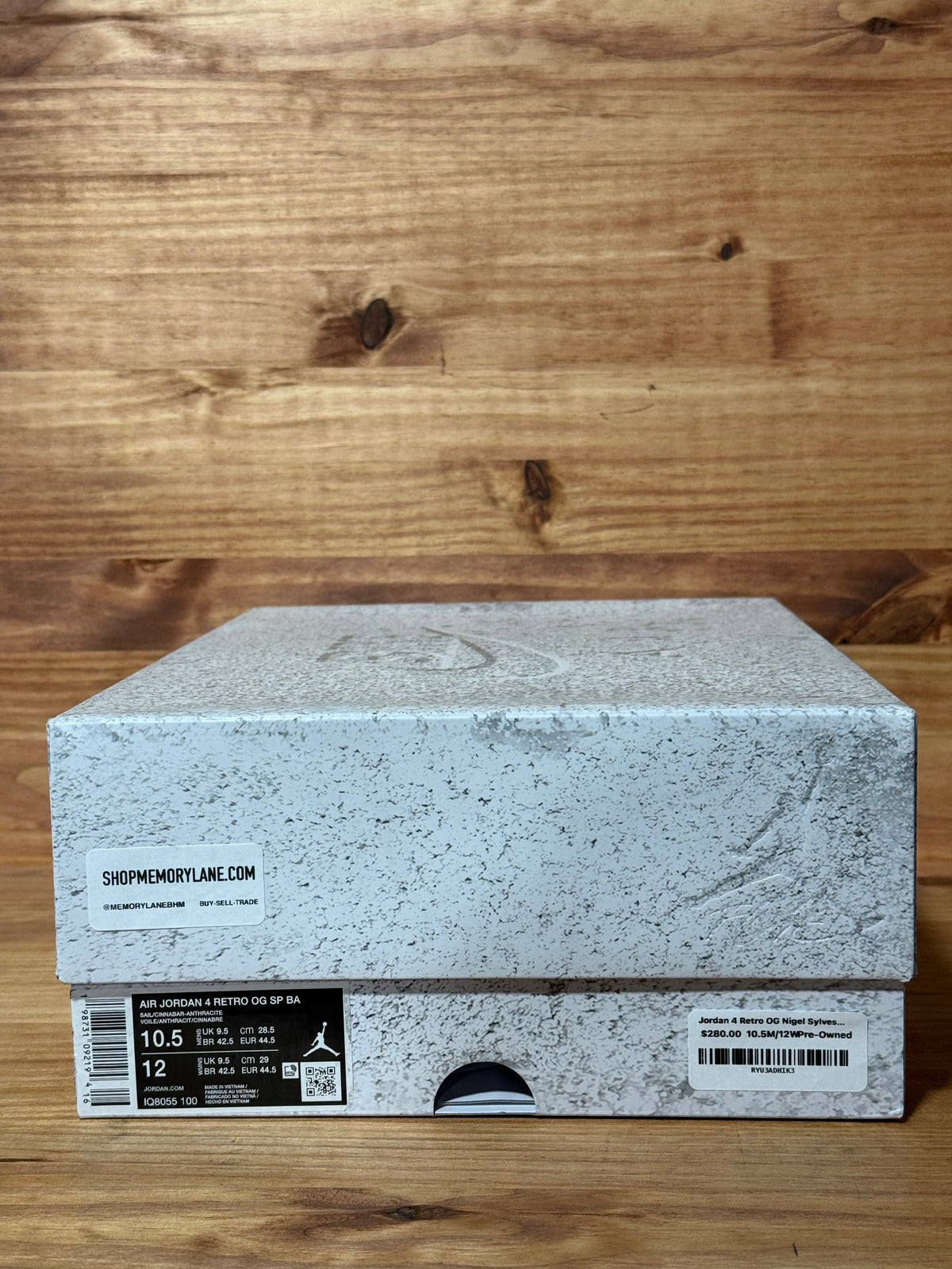 Jordan 4 Retro OG Nigel Sylvester Brick After Brick - Size 10.5