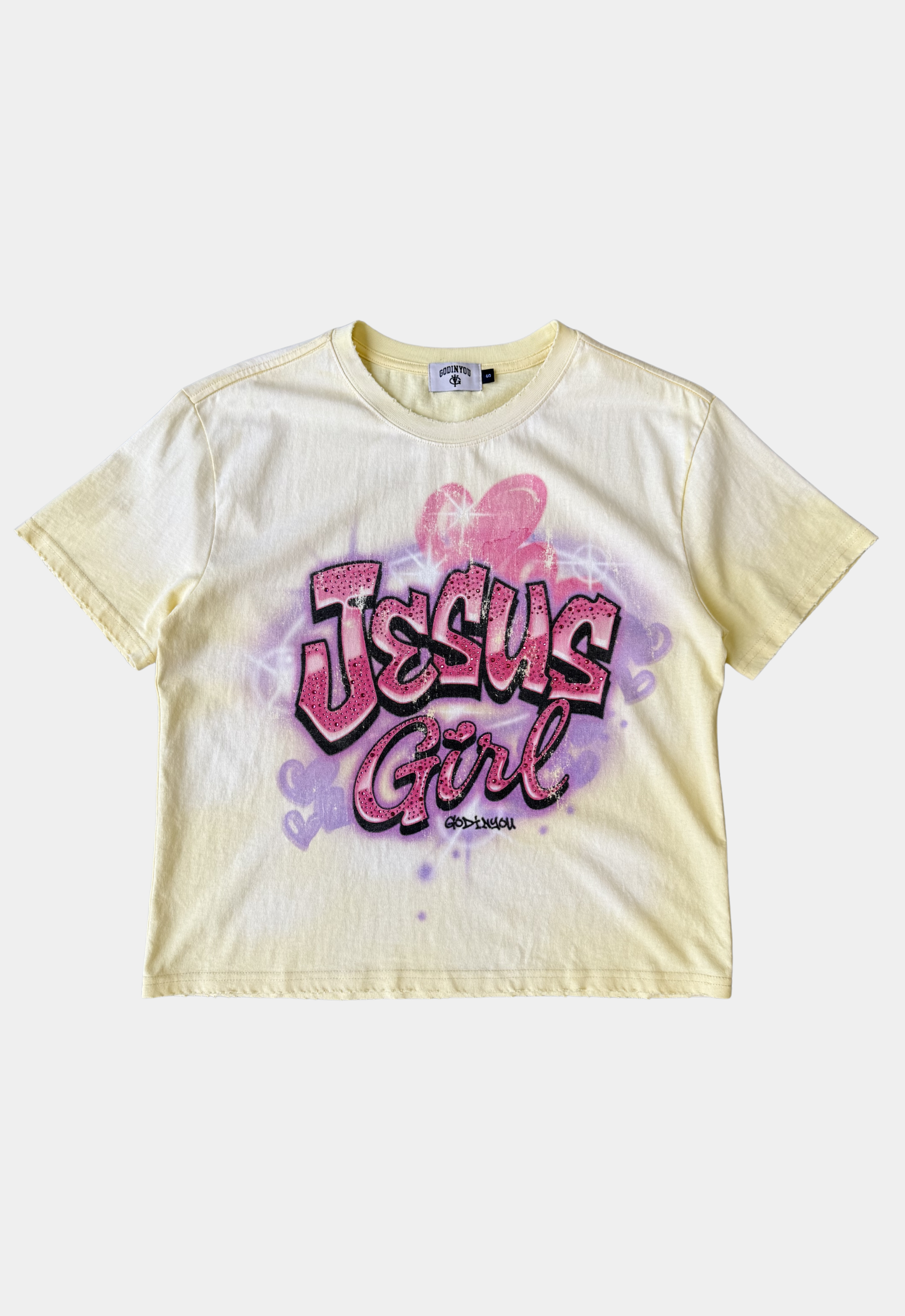 "JESUS GIRL" TEE BUTTER