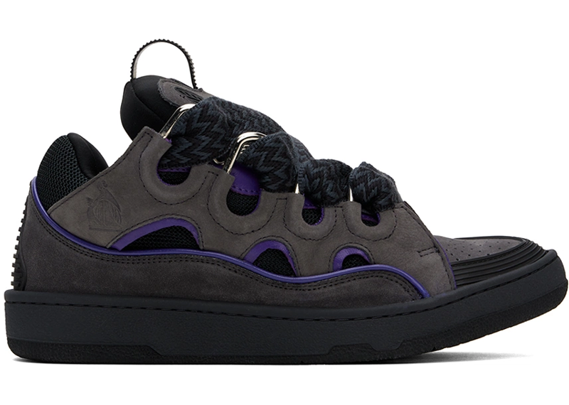 Lanvin SSENSE Exclusive Curb Sneaker Black Purple
