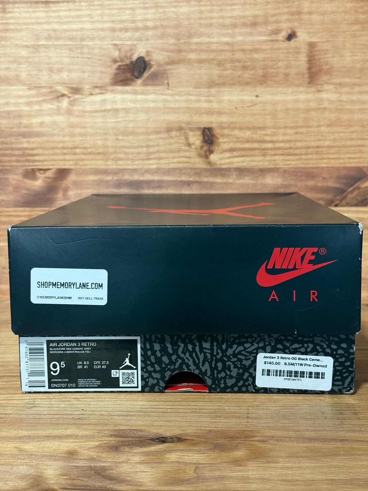 Jordan 3 Retro OG Black Cement (2024)