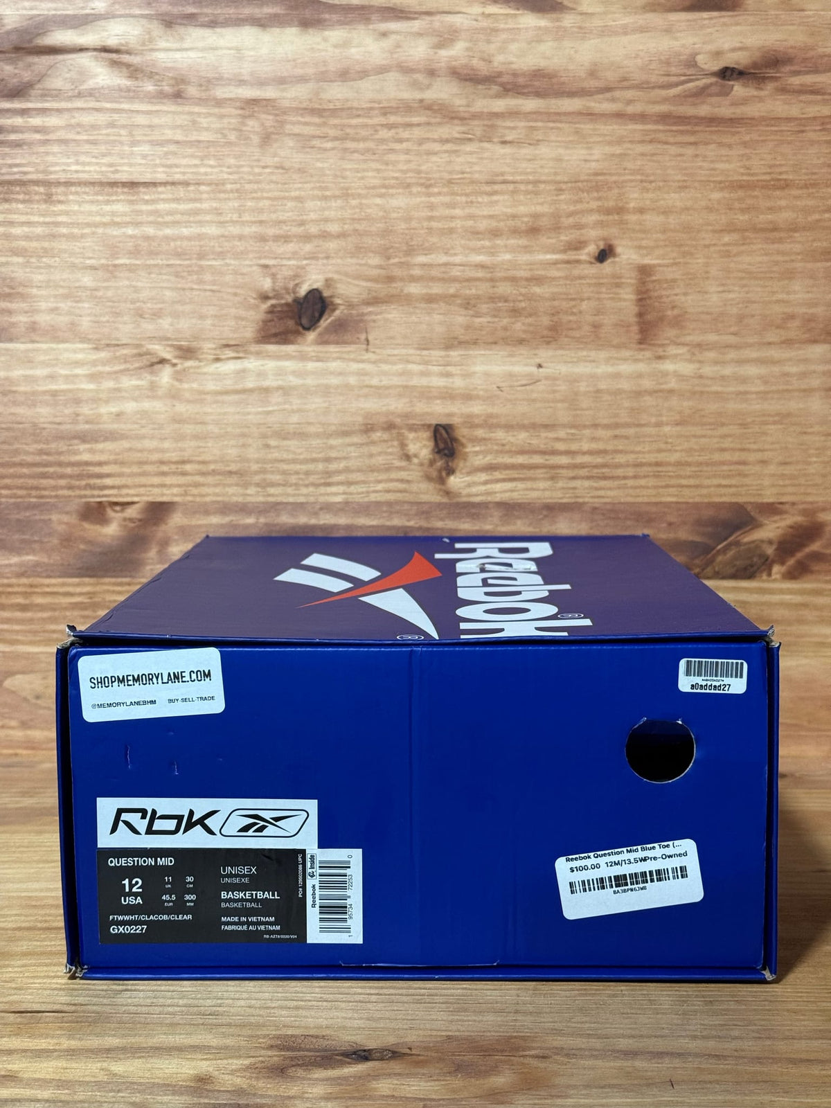 Reebok Question Mid Blue Toe (2022) - Size 12