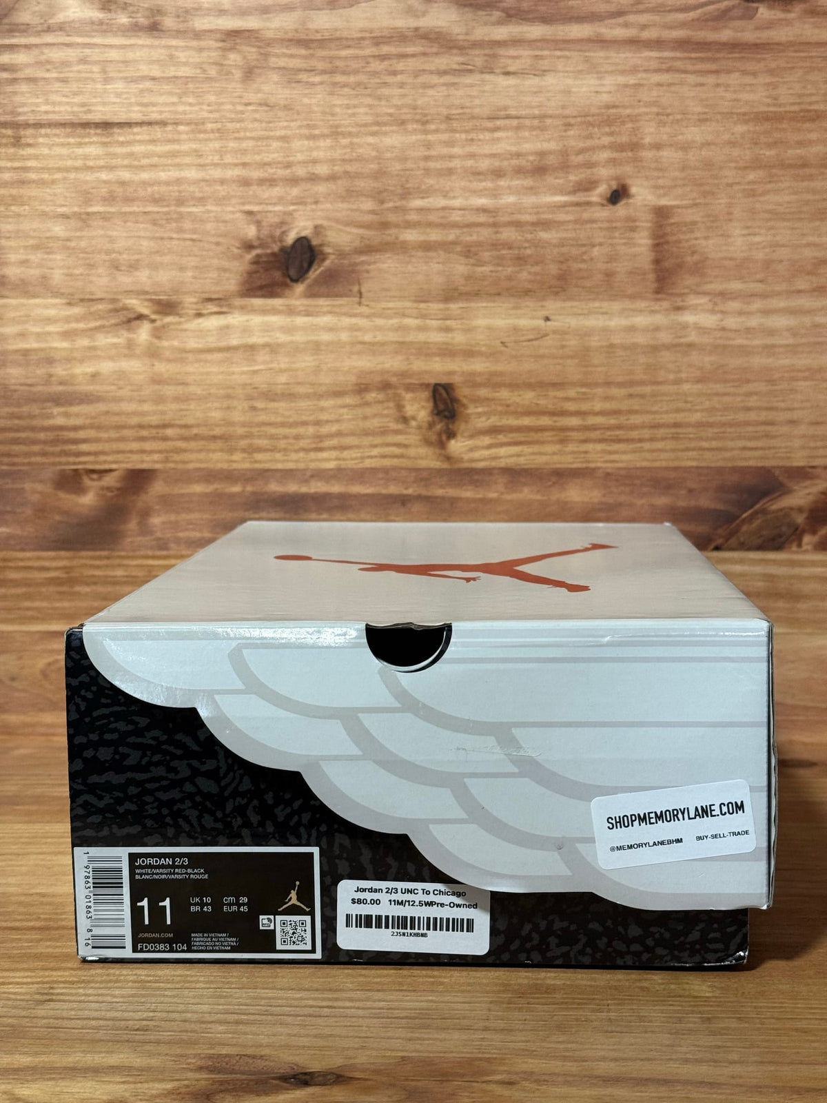 Jordan 2/3 UNC To Chicago - Size 11