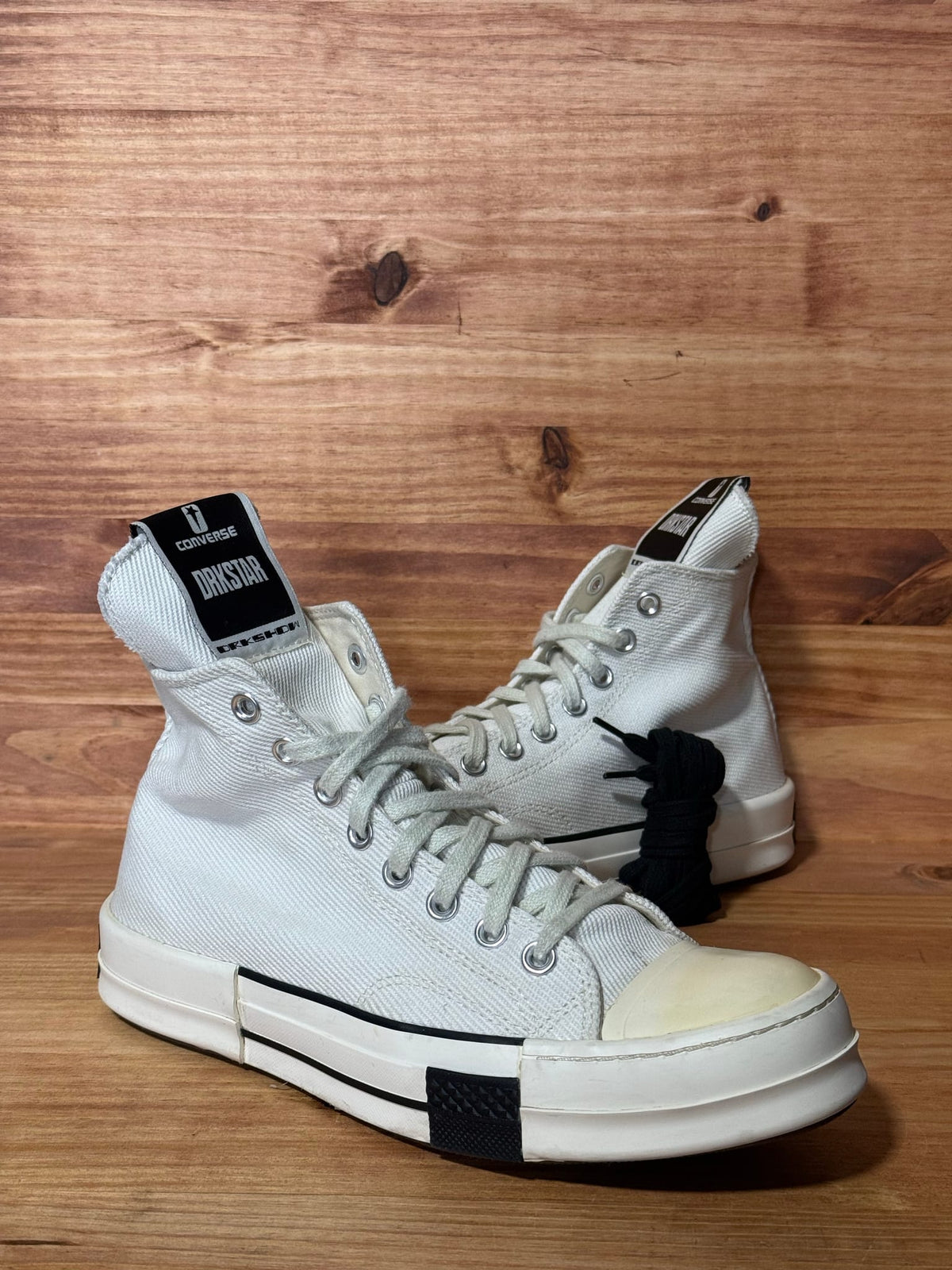 Converse DRKSTAR Chuck Taylor All Star 70 Hi Rick Owens DRKSHDW White - Size 8.5
