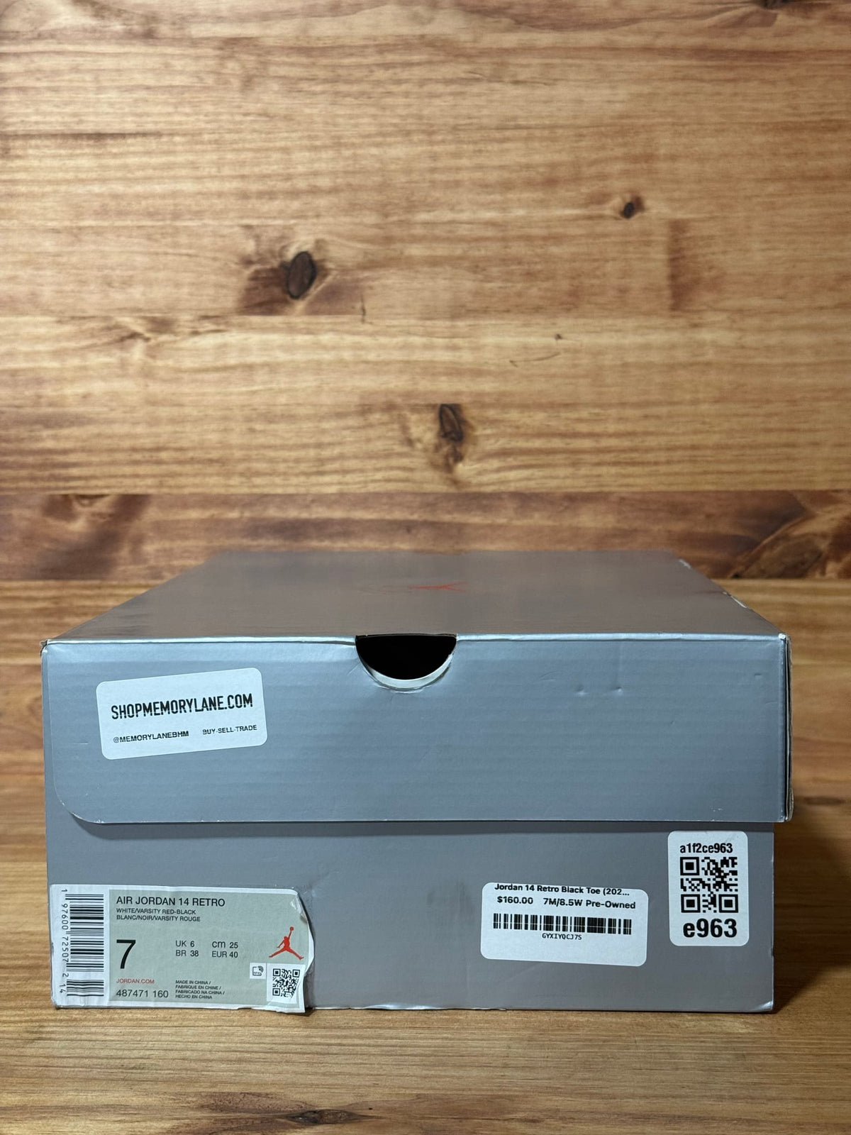 Jordan 14 Retro Black Toe (2024) - Size 7M
