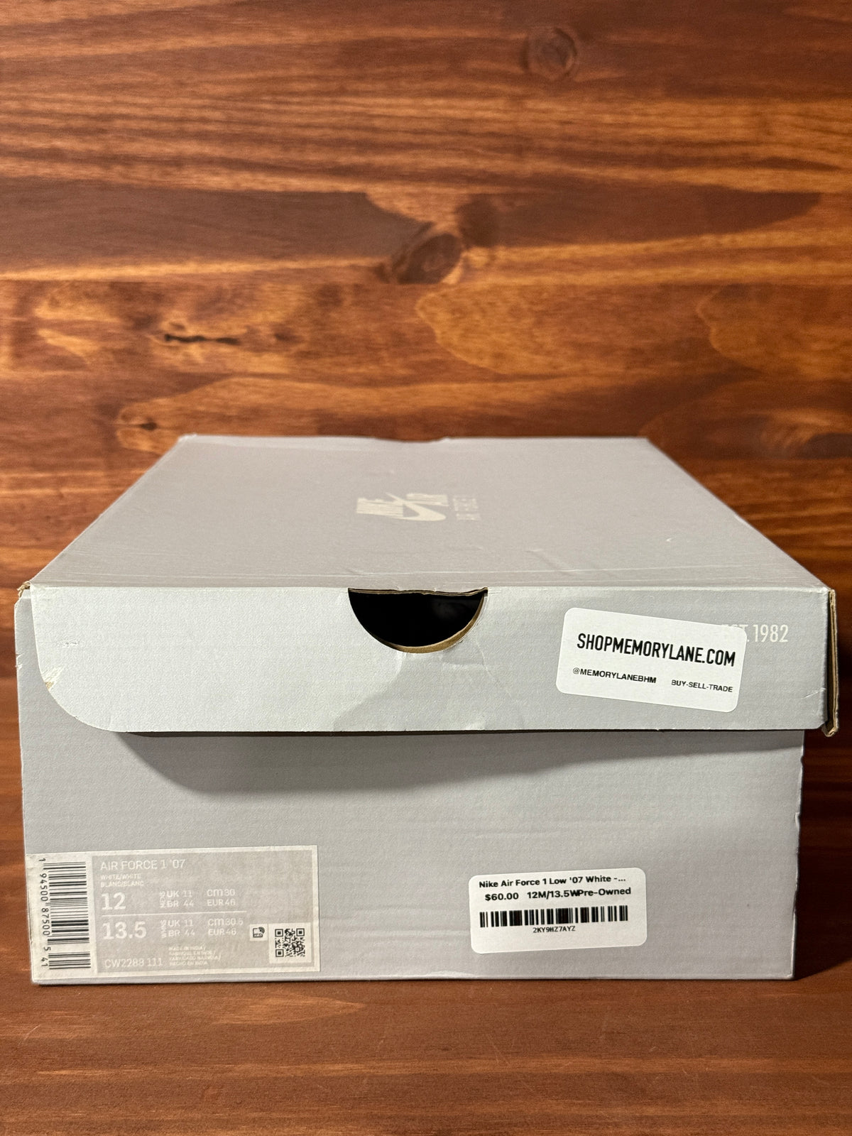 Nike Air Force 1 Low '07 White - Size 12