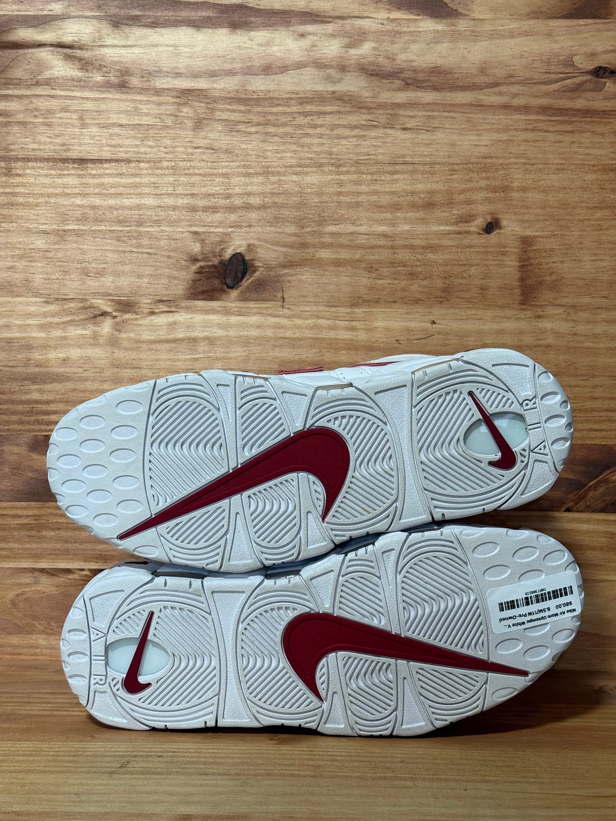 Nike Air More Uptempo White Varsity Red Outline