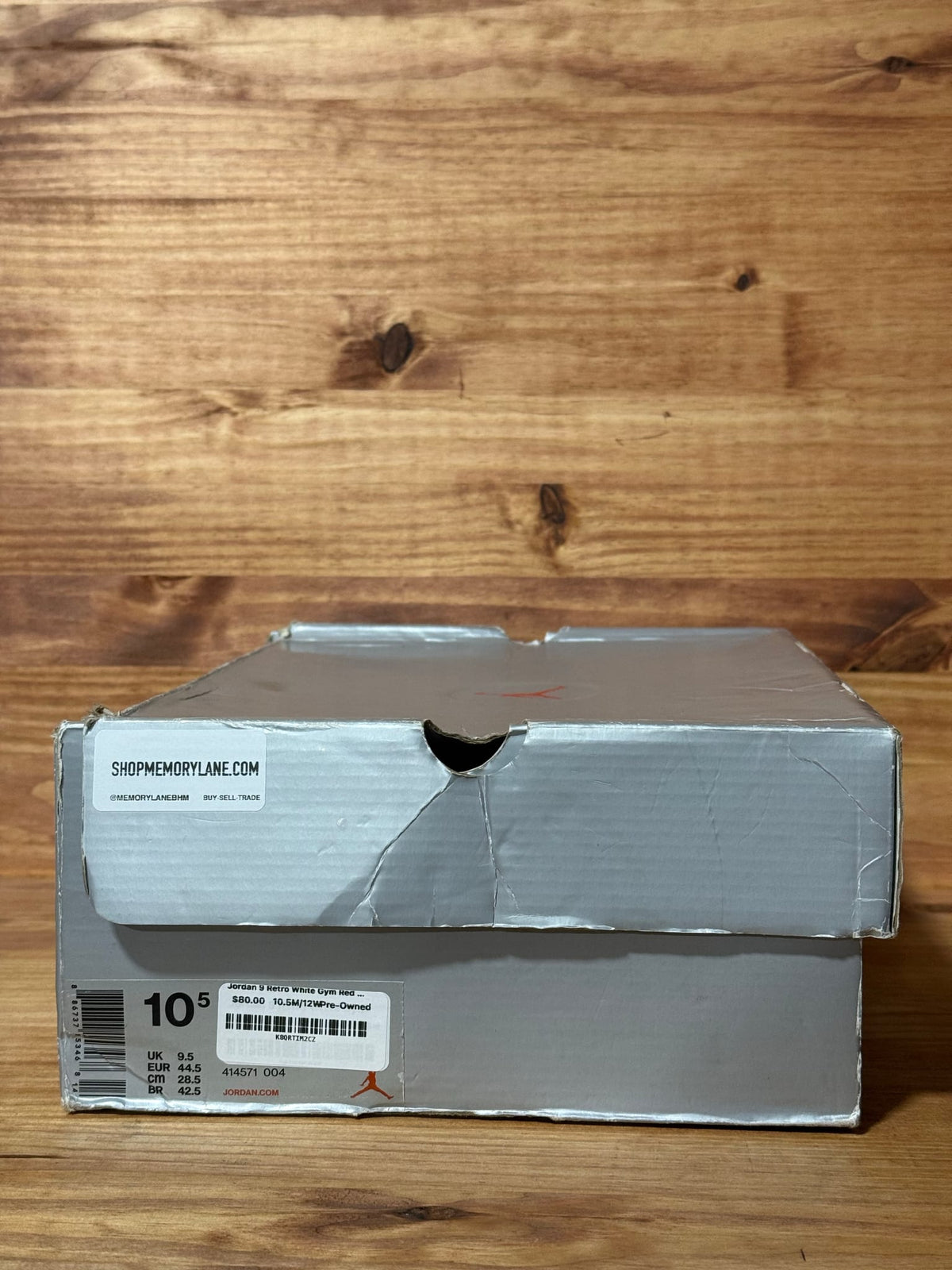 Jordan 9 Retro White Gym Red - Size 10.5