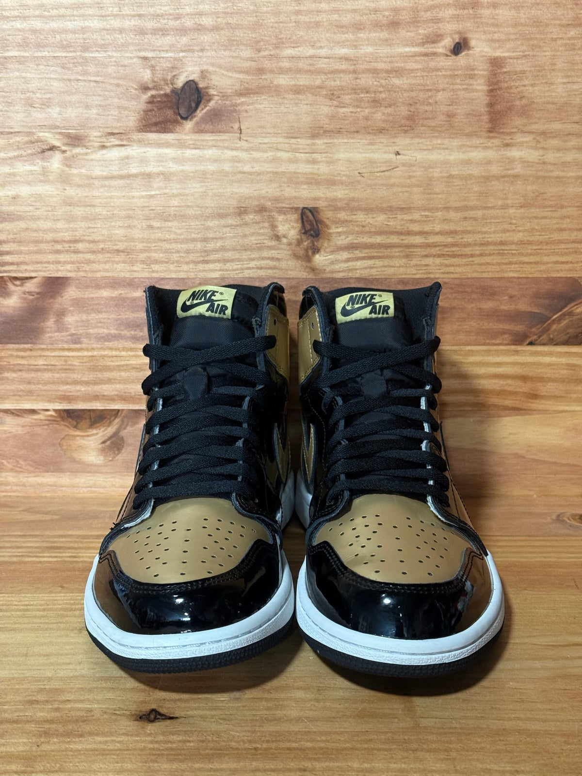 Jordan 1 Retro High NRG Patent Gold Toe - Size 10.5