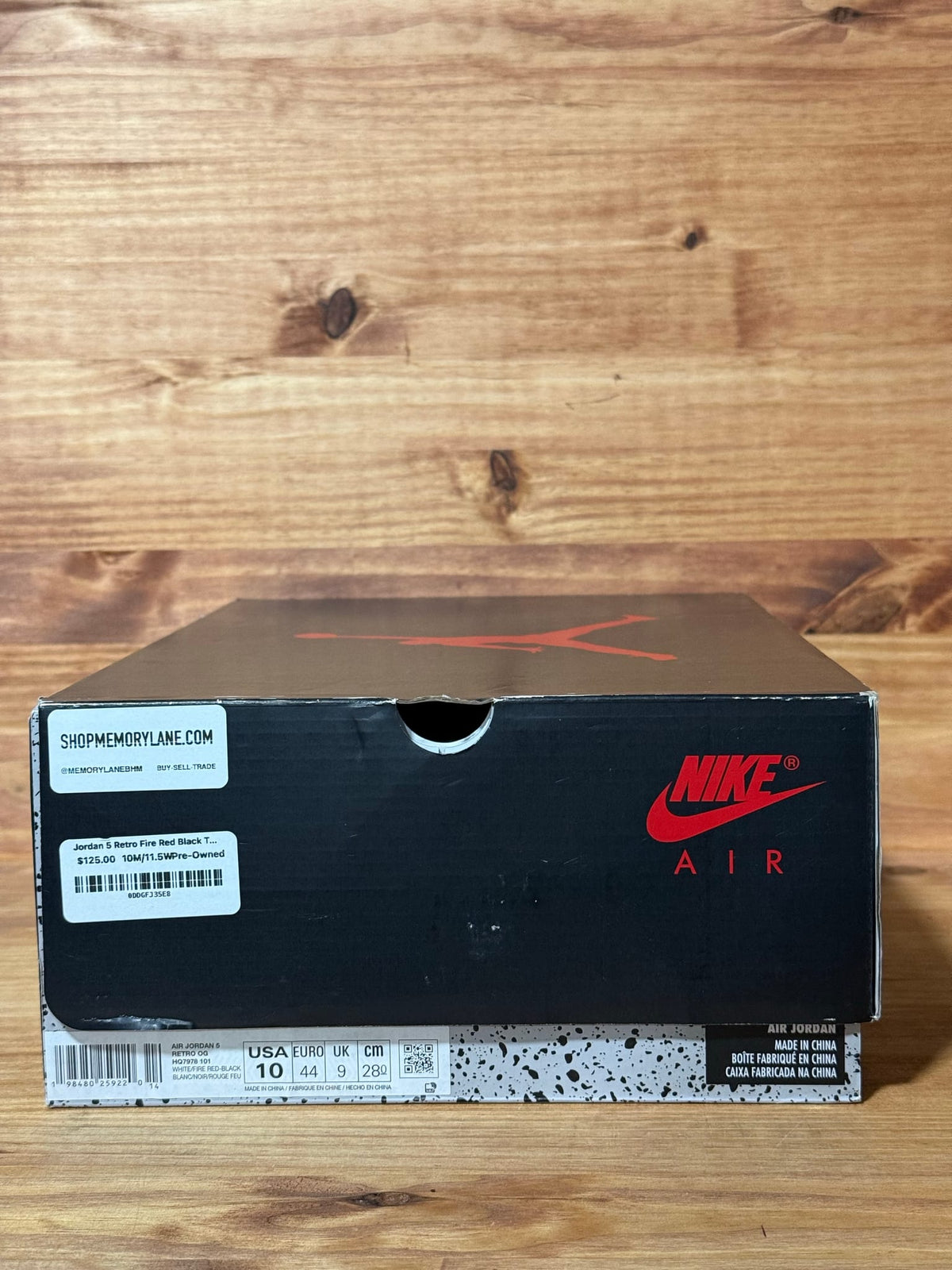 Jordan 5 Retro Fire Red Black Tongue (2025) - Size 10