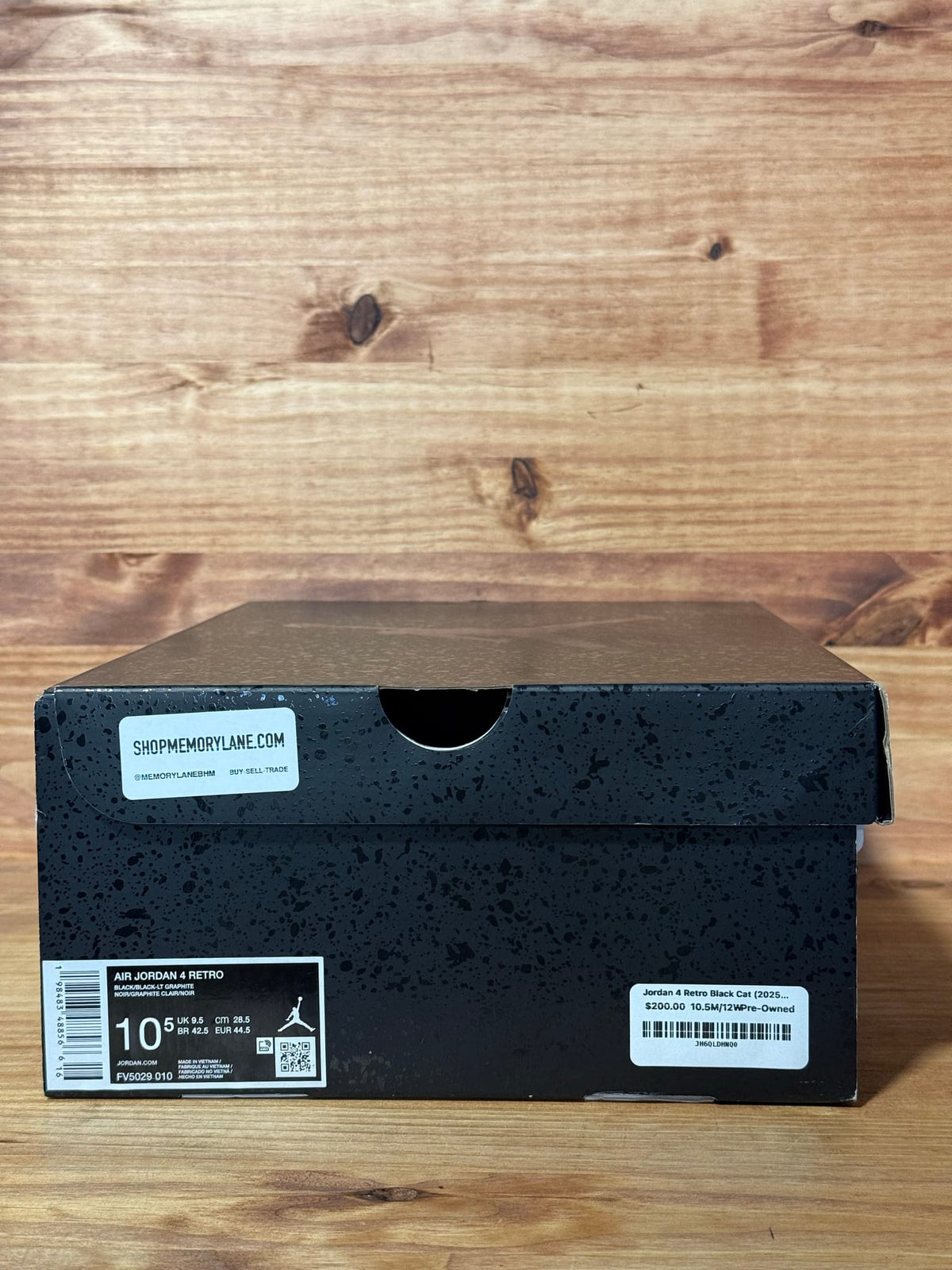 Jordan 4 Retro Black Cat (2025) - Size 10.5