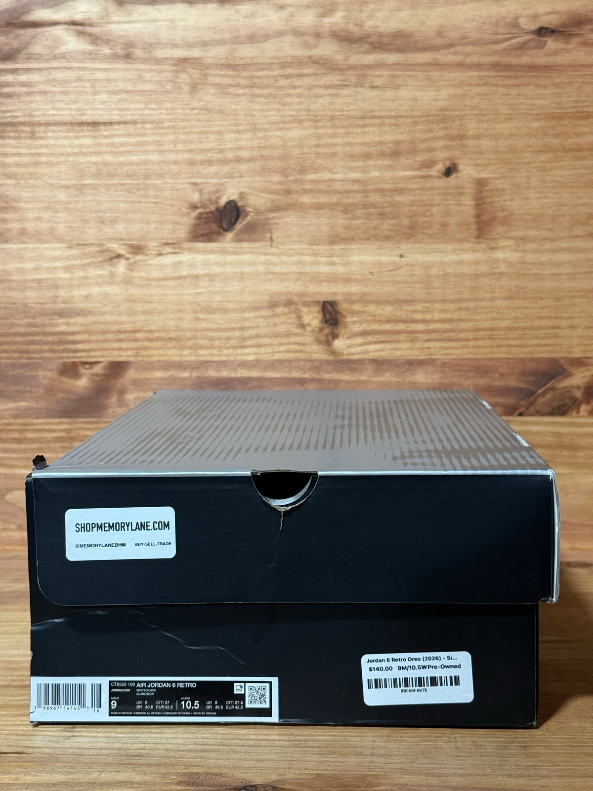 Jordan 6 Retro Oreo (2026) - Size 9
