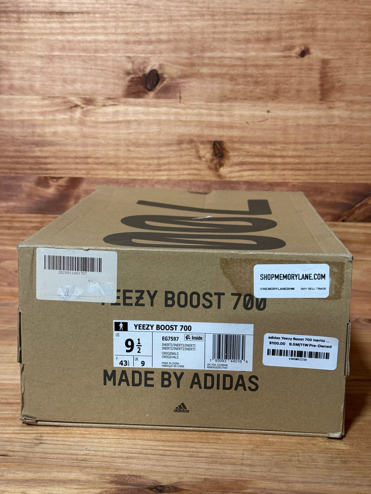 adidas Yeezy Boost 700 Inertia - Size 9.5