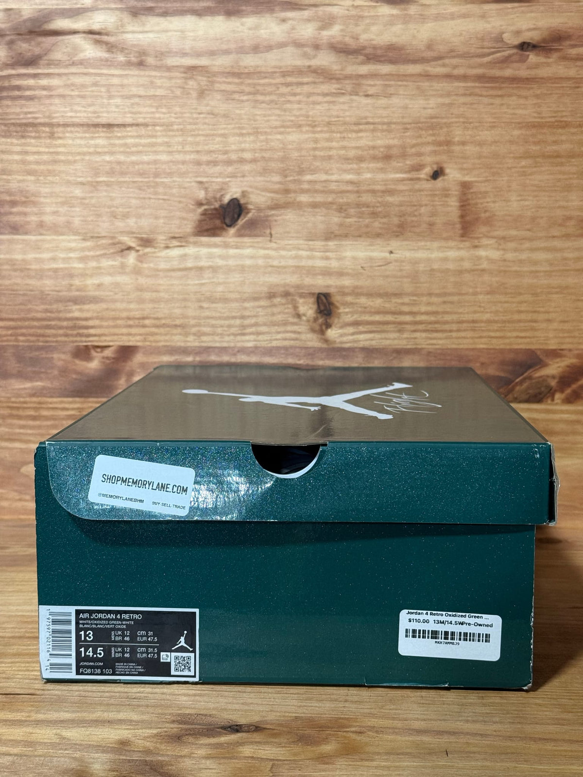 Jordan 4 Retro Oxidized Green - Size 13