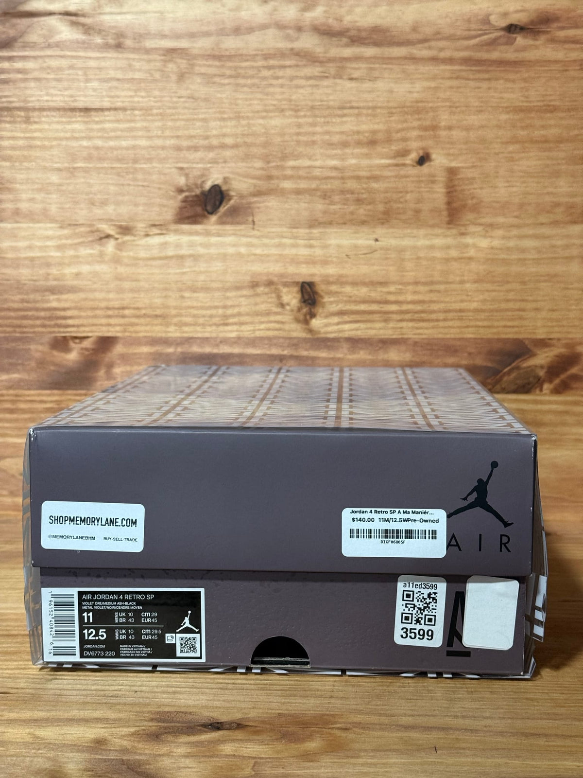 Jordan 4 Retro SP A Ma Maniére Violet Ore - Size 11