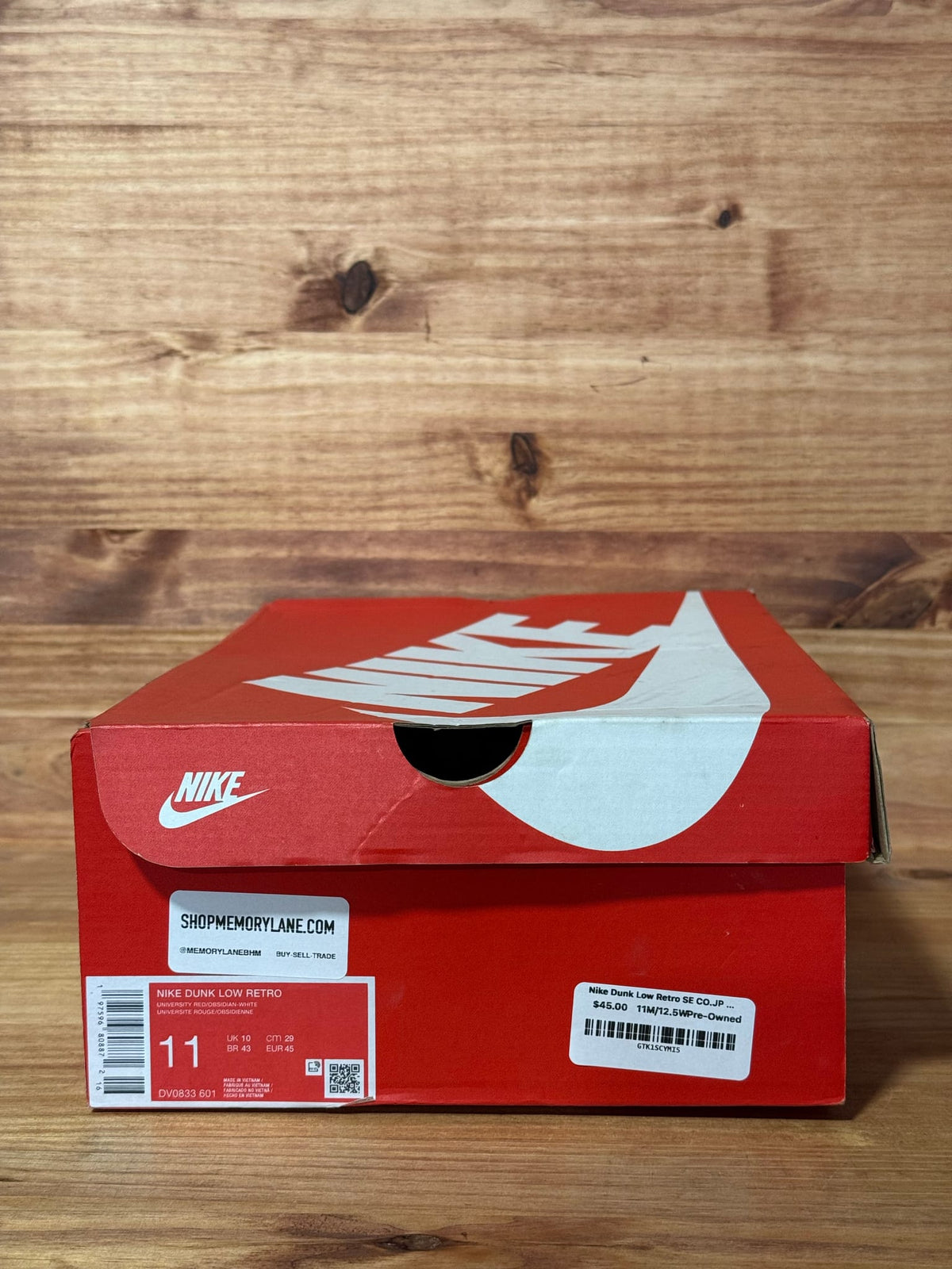 Nike Dunk Low Retro SE CO.JP University Red Obsidian - Size 11