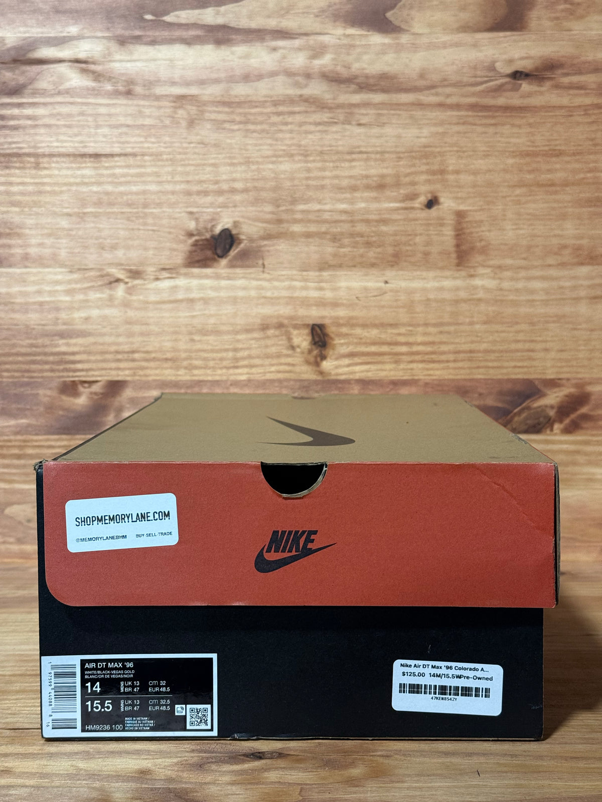 Nike Air DT Max '96 Colorado Away White Black - Size 14