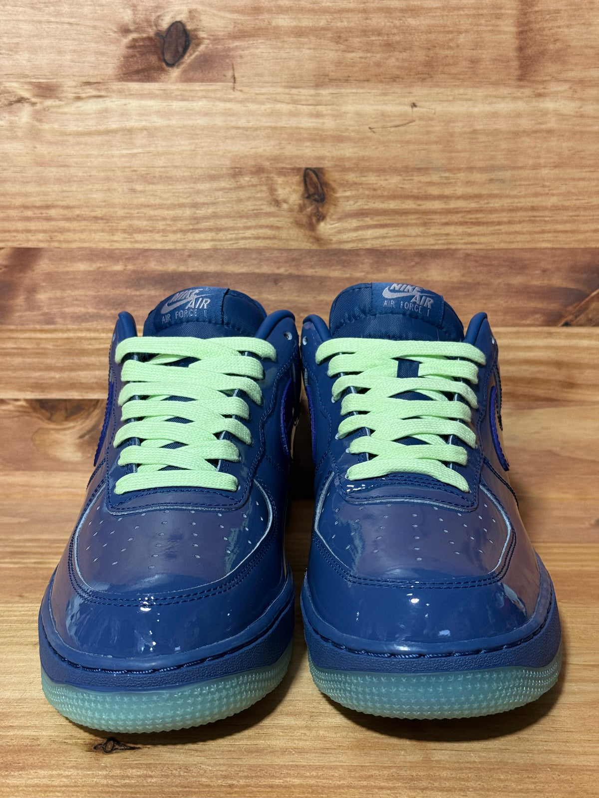 Nike Air Force 1 Low Patent Leather Mystic Navy Grape Ice