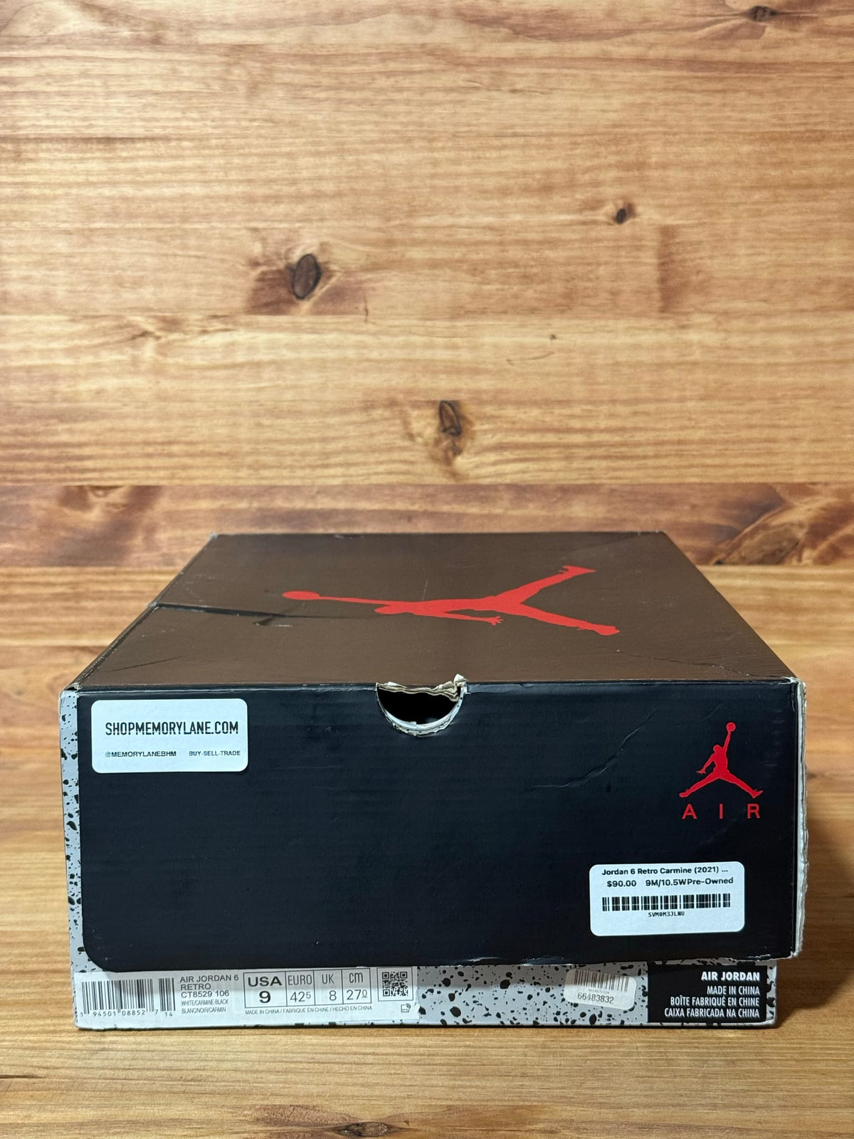 Jordan 6 Retro Carmine (2021) - Size 9