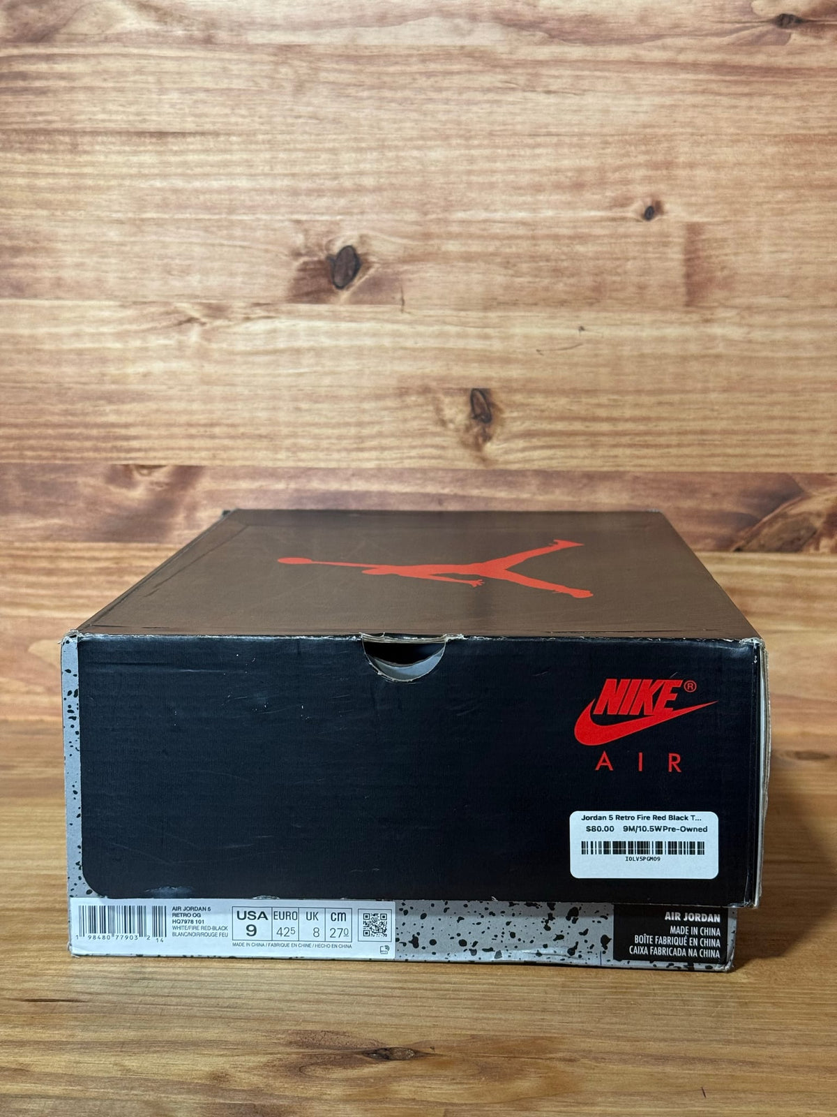 Jordan 5 Retro Fire Red Black Tongue (2025) - Size 9