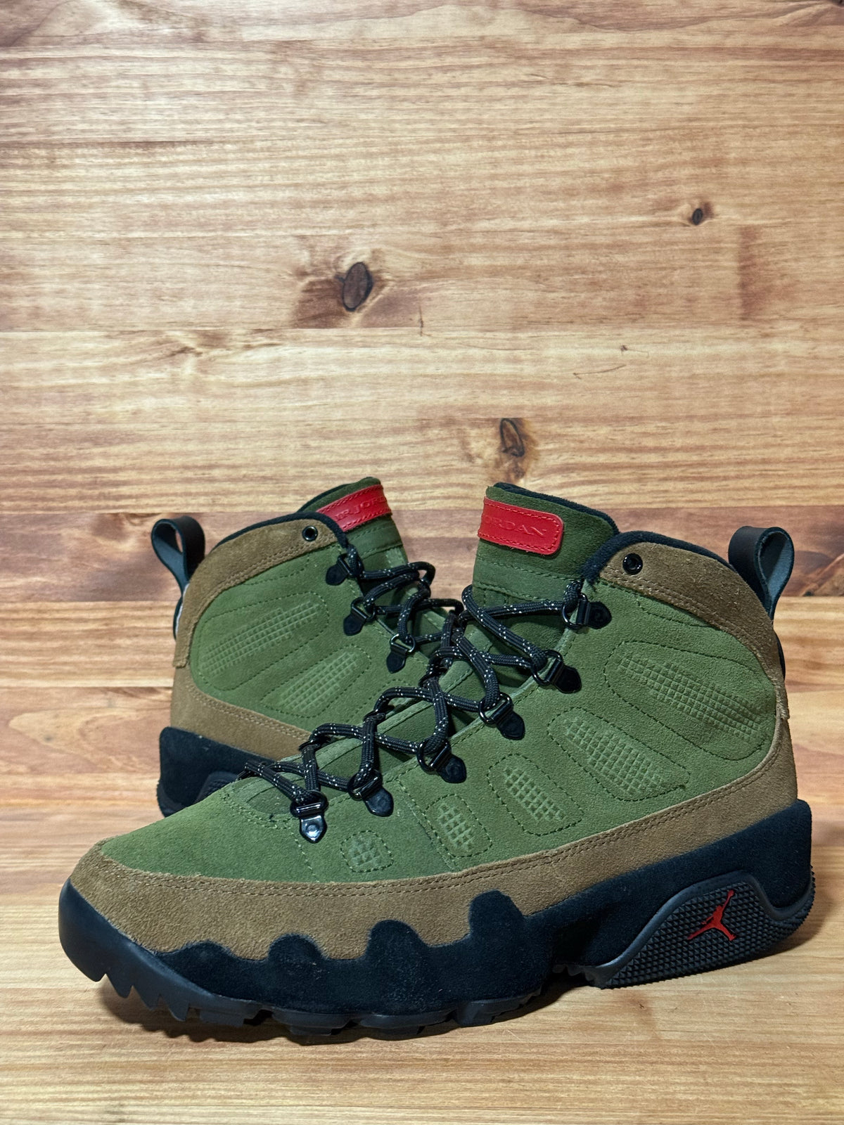 Jordan 9 Retro Boot NRG Military Brown Legion Green