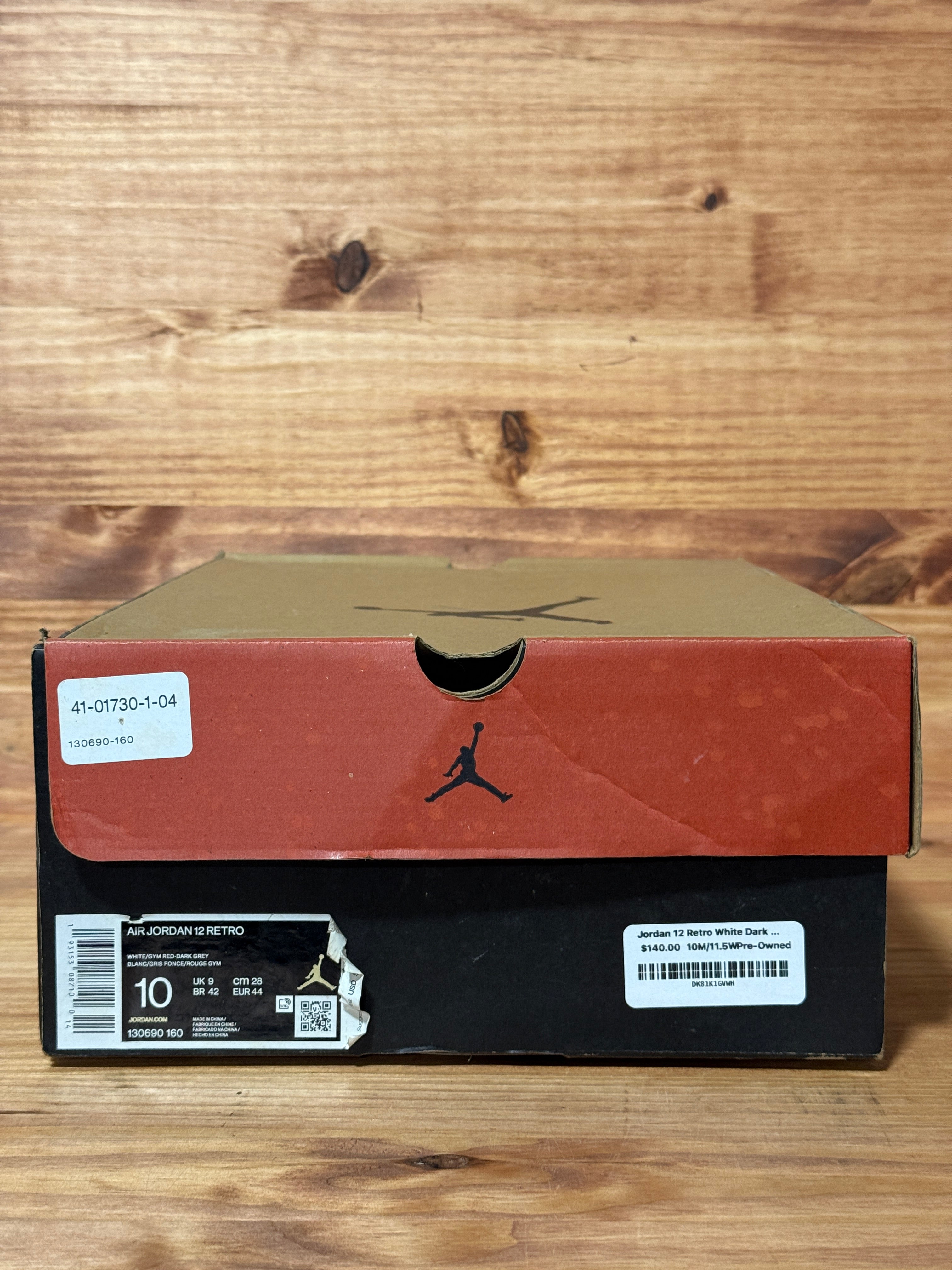 Jordan 12 Retro White Dark Grey